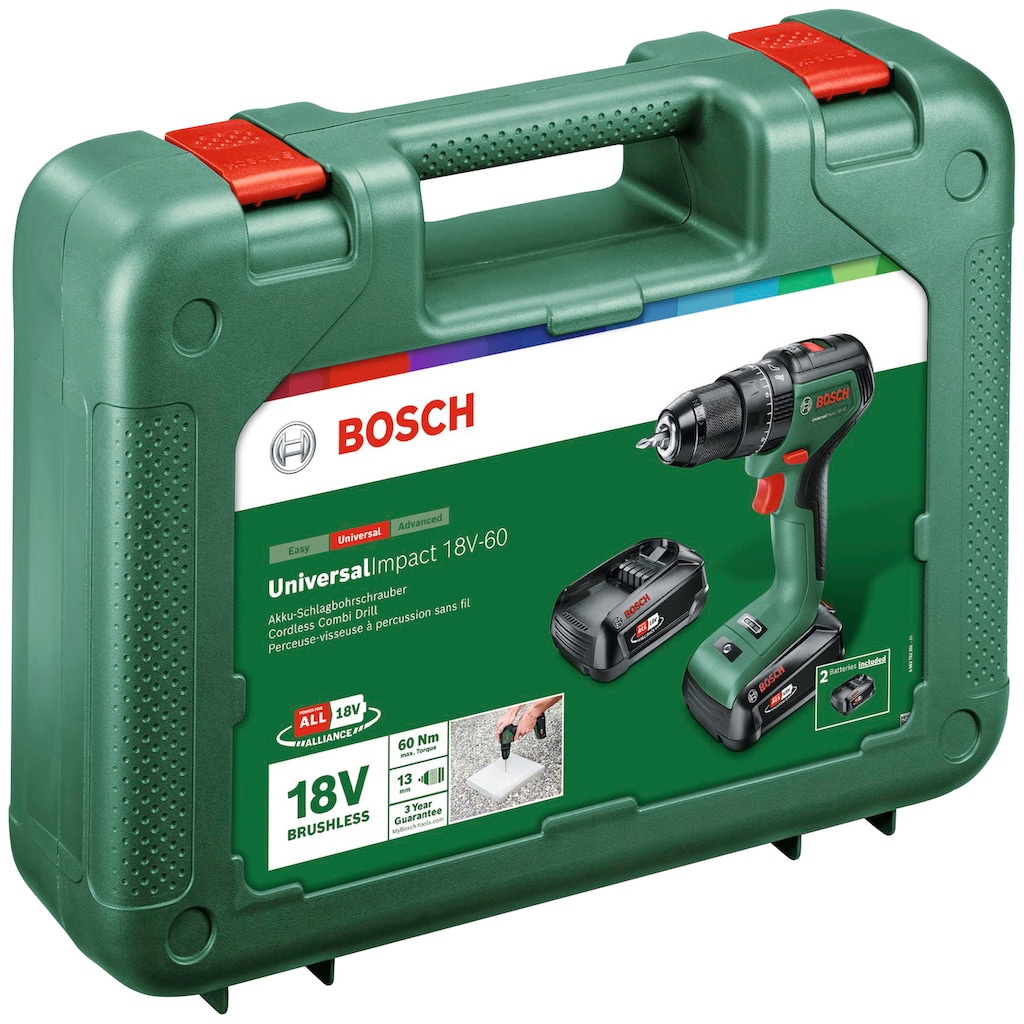 Bosch Home & Garden Akku-Schlagbohrschrauber »UniversalImpact 18V-60«