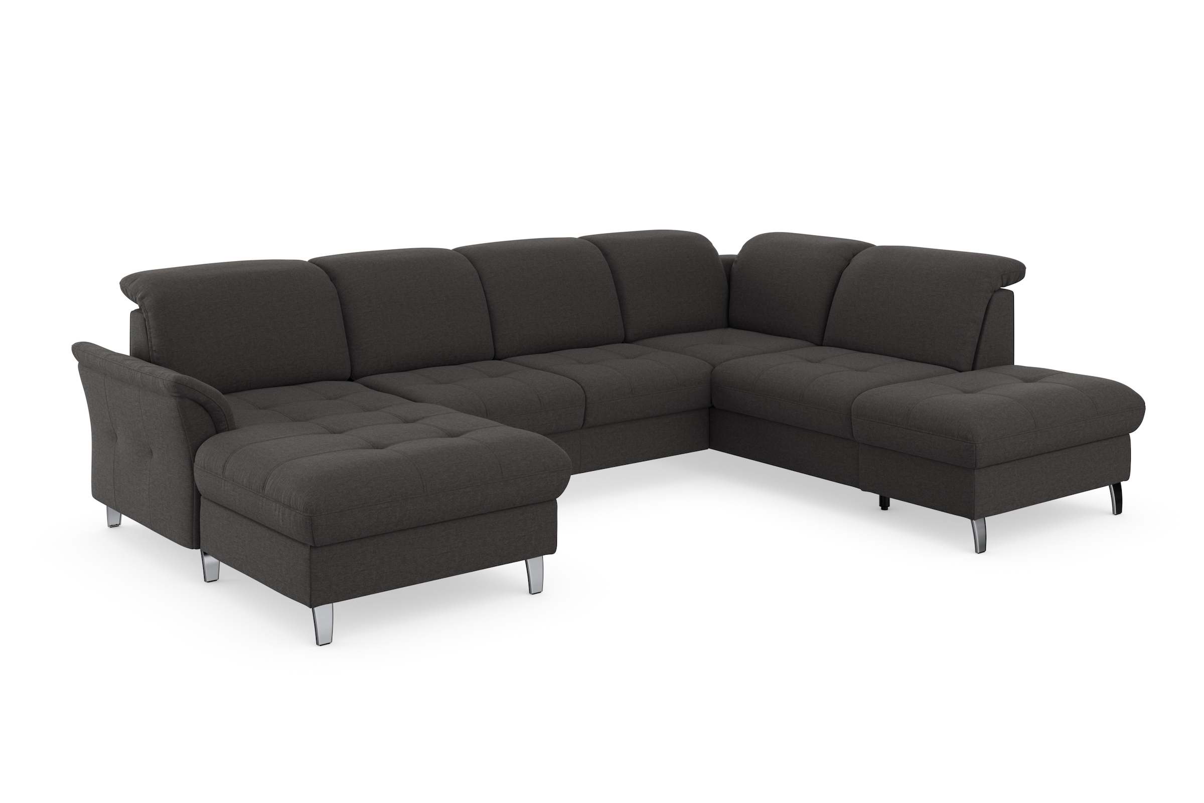 sit&more Wohnlandschaft »Maggiore U-Form«, wahlweise mit Kopfteilverstellung, Bettfunktion und Stauraum