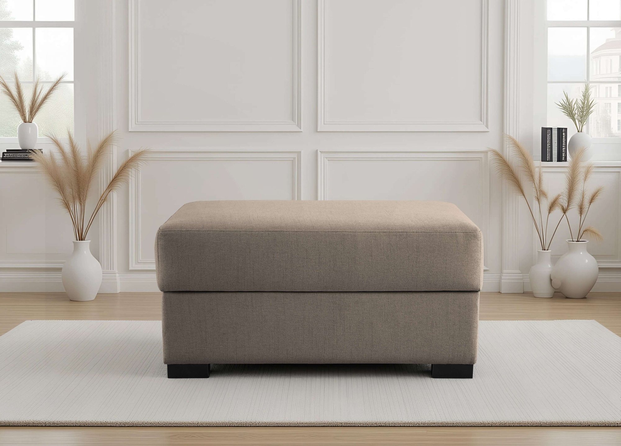 Home affaire Polsterhocker »Branwell«, 95/63 cm, Struktur fein, mit Stauraum