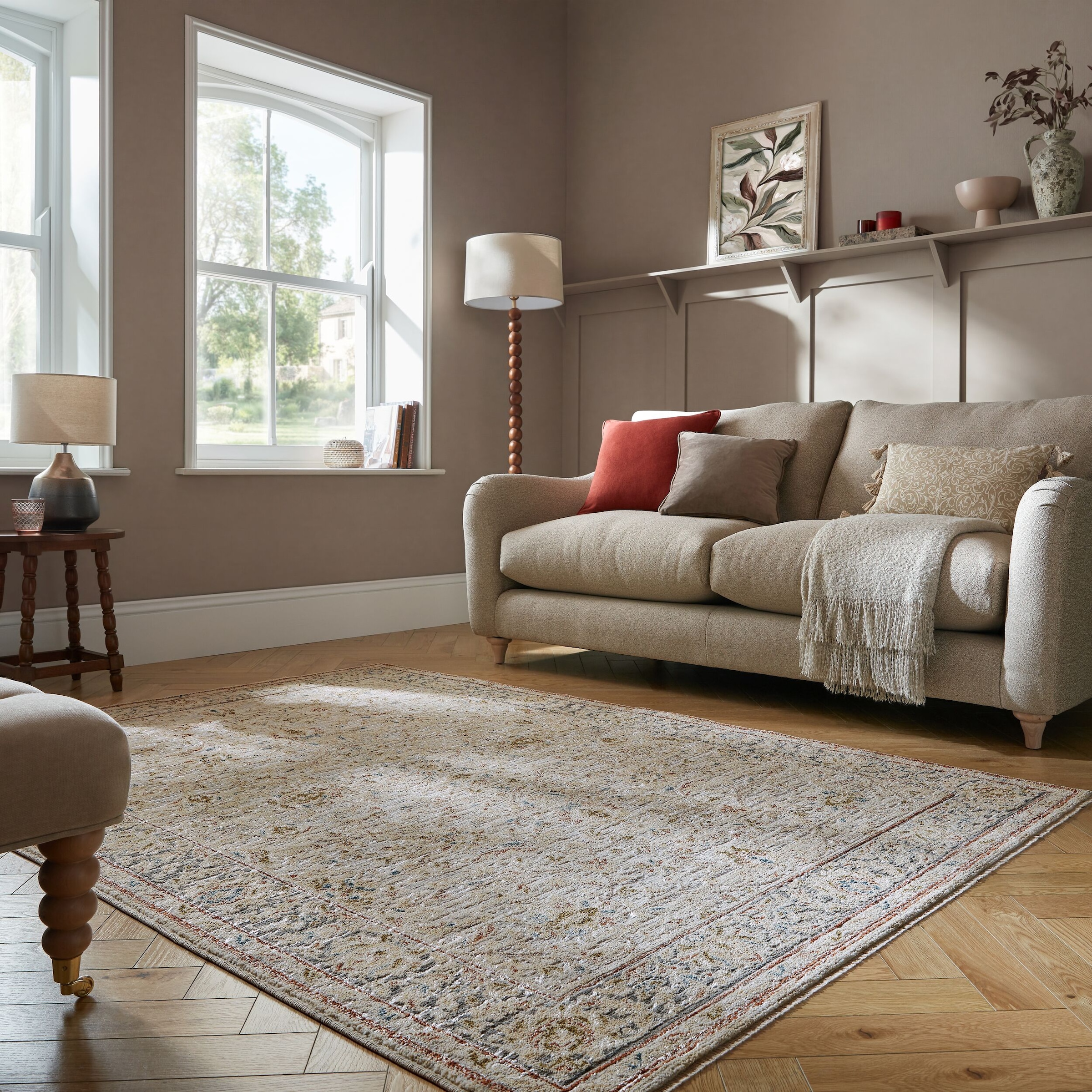 FLAIR RUGS Designteppich »Meena Vintage Teppich« rechteckig 7 mm Höhe