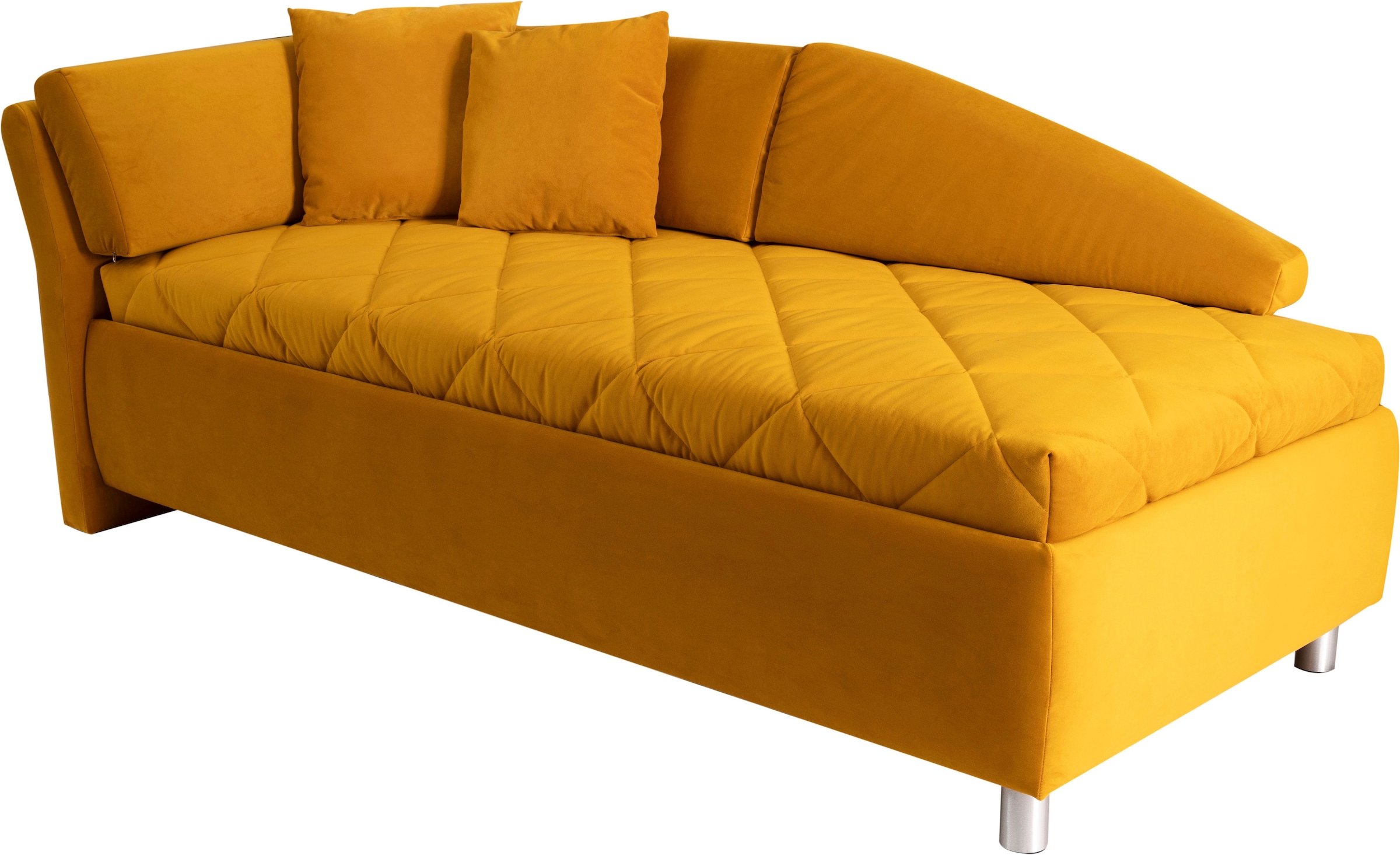 alina Schlafsofa, Bettkasten, Zierkissen-Set aus: 2 Stk. 40x40cm, 1 Stk. 30x30cm
