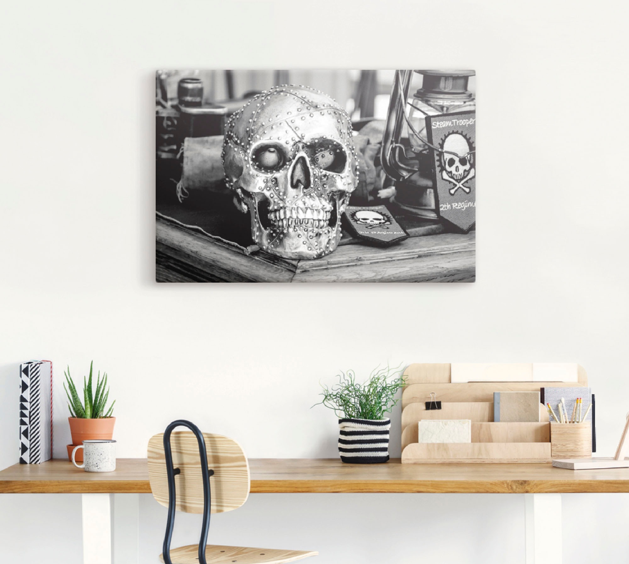 Artland Wandbild »Totenkopf«, klassische Fantasie, (1 St.), als Leinwandbild, Poster, Wandaufkleber in verschied. Größen