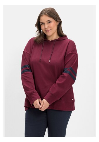 Sheego Sweatshirt »Kapuzensweatshirt«, mit Zierstreifen am Ärmel kaufen