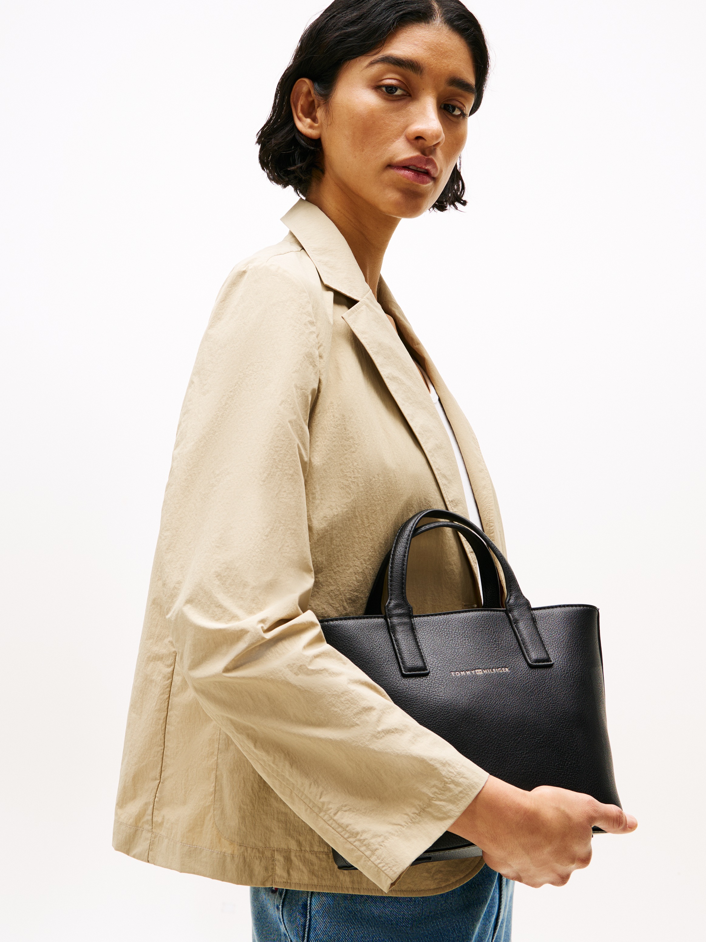 Tommy Hilfiger Henkeltasche "TH LOGOTAPE MINI TOTE", Damen Umhängetasche, S günstig online kaufen