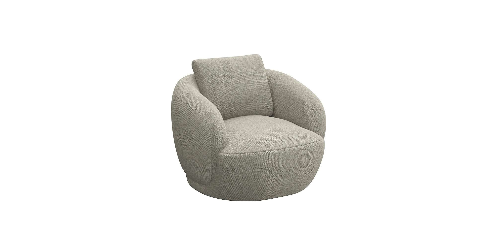 FLEXLUX Sessel »Torino, rund, drehbar, Einzelsofa, Polstersessel,«, Modernes, organisches Sessel-Design, Kaltschaum, Wellenunterfederung