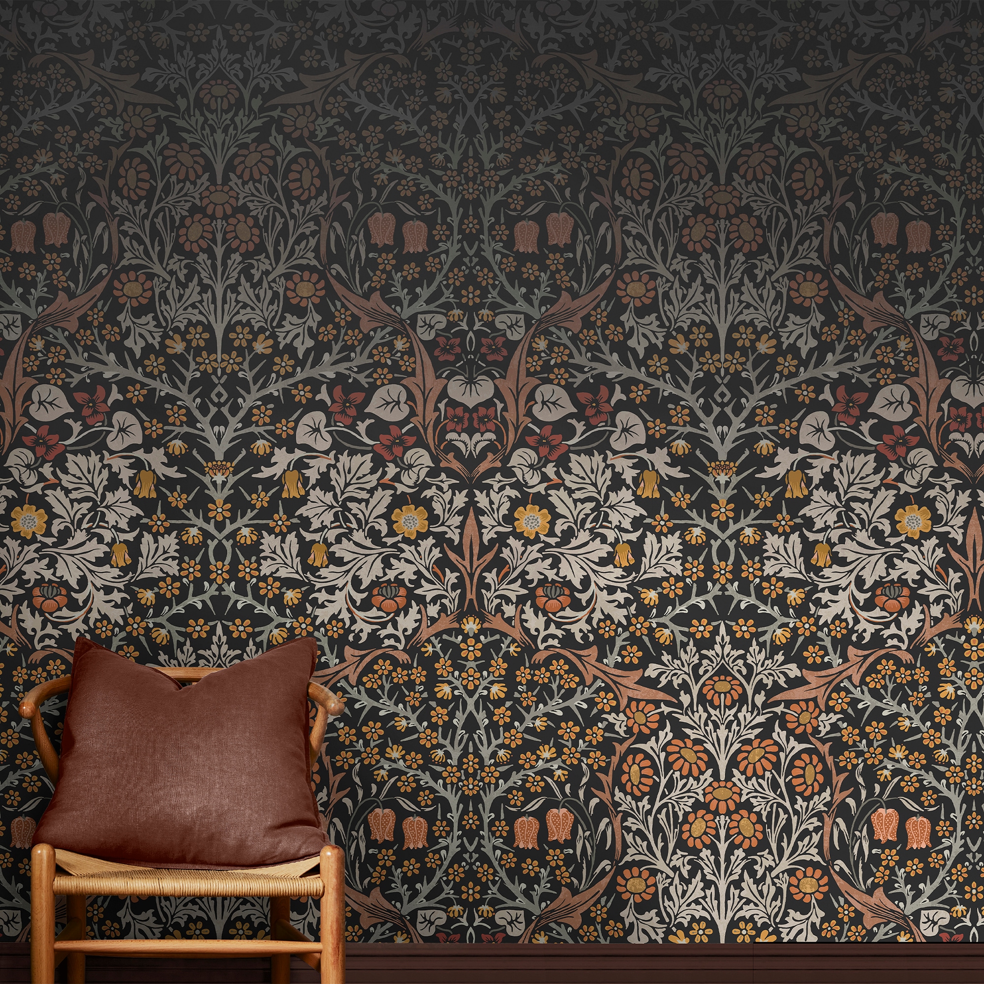 WILLIAM MORRIS AT HOME "Blackthorn" Retro glatt Designer Tapete, 10mx52cm (ca. 5m2)