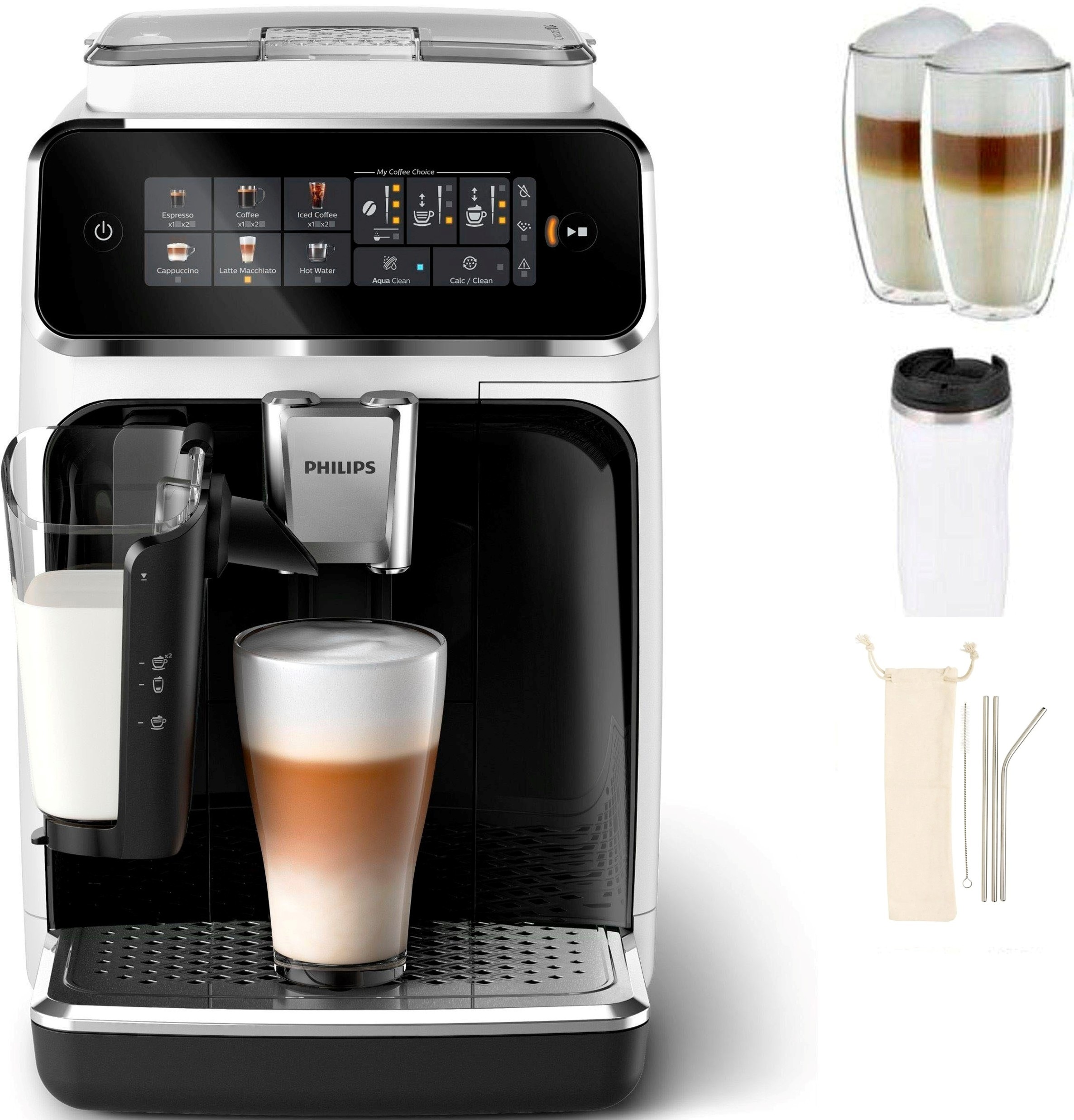 Philips Kaffeevollautomat "EP3343/50 3300 Series, 6 Getränke (heiß oder eis günstig online kaufen