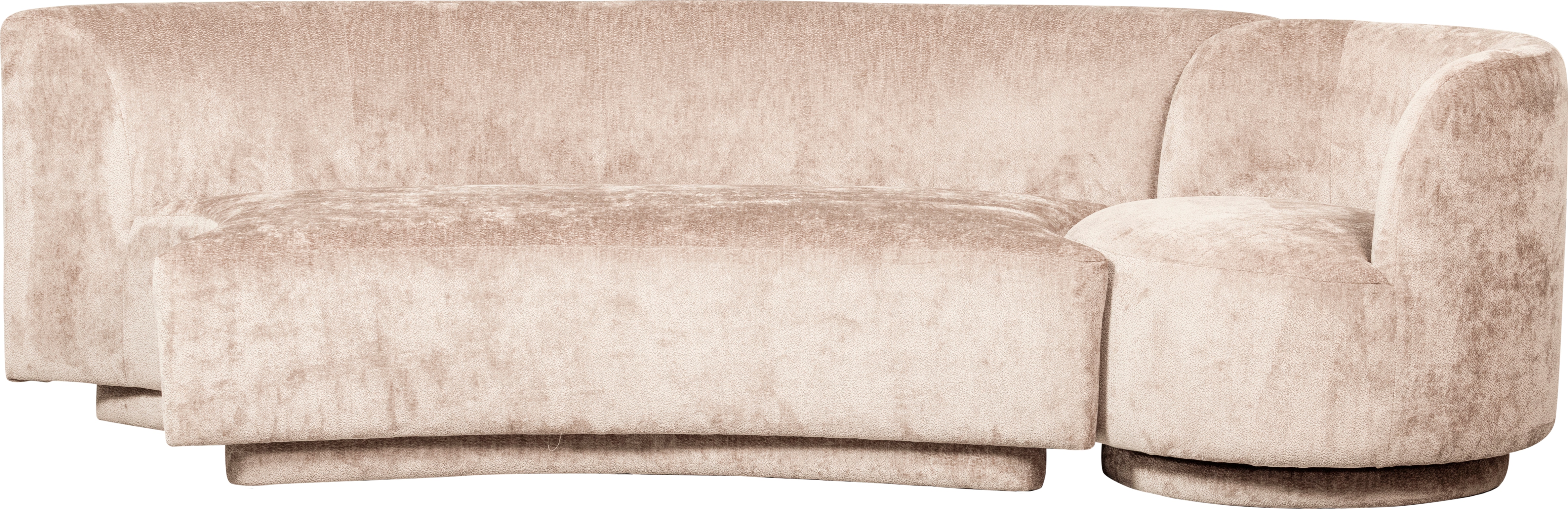 WOOOD 2-Sitzer "Popular Chenille-Bezug organische Form H 72 x B 215 x T 97 cm" Tragkraft 200 kg, Maximale Verschleißfestigkeit, pfleigleicht