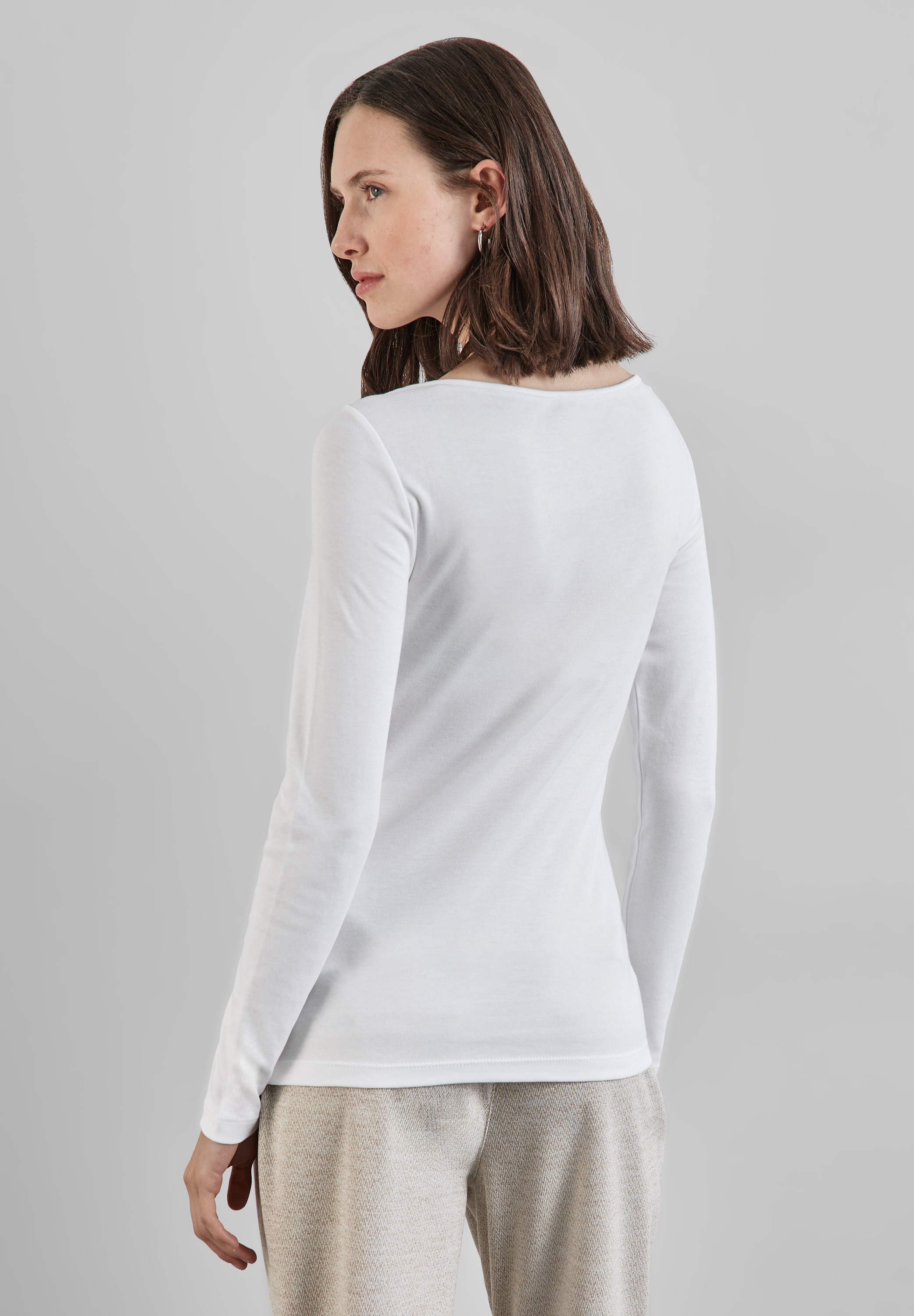 STREET ONE Langarmshirt, mit U-Boot-Ausschnitt