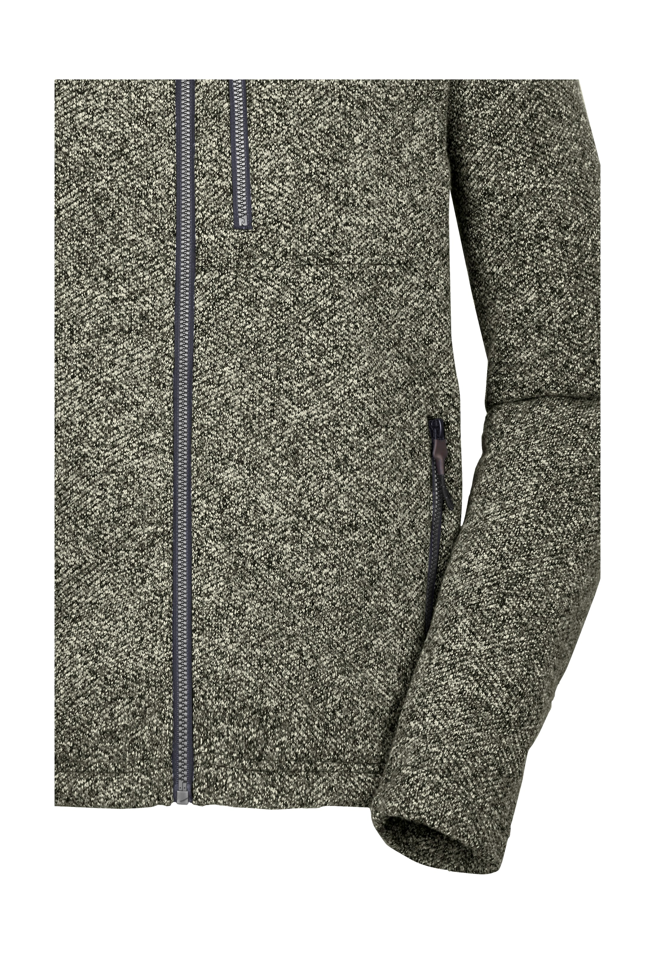 G.I.G.A. DX by killtec Fleecejacke »GW 55 MN KNTFLC JCKT«, Zeitlose Strickfleecejacke, recyceltes Material, Taschen mit Zipper