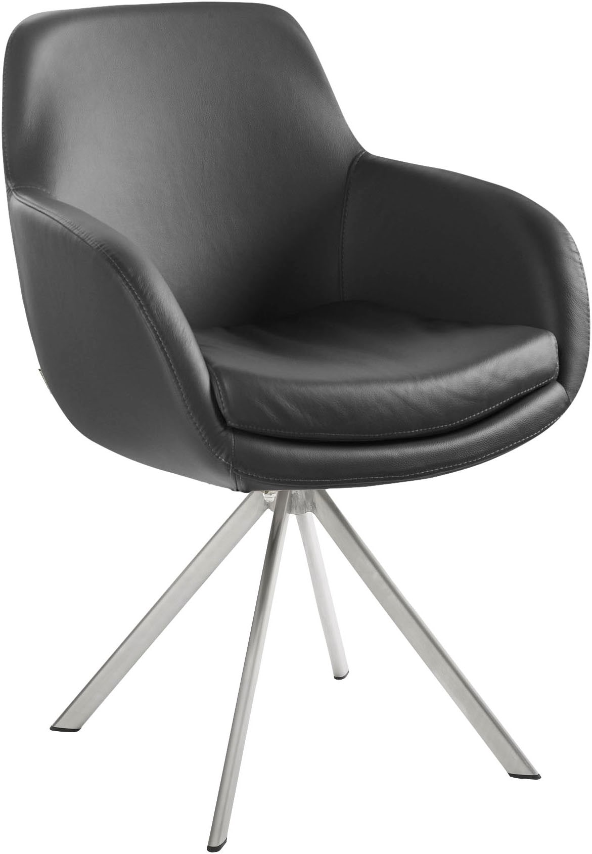 Musterring Esszimmerstuhl "Tavia", (Set), 2 St., Echtleder, Stativgestell E günstig online kaufen