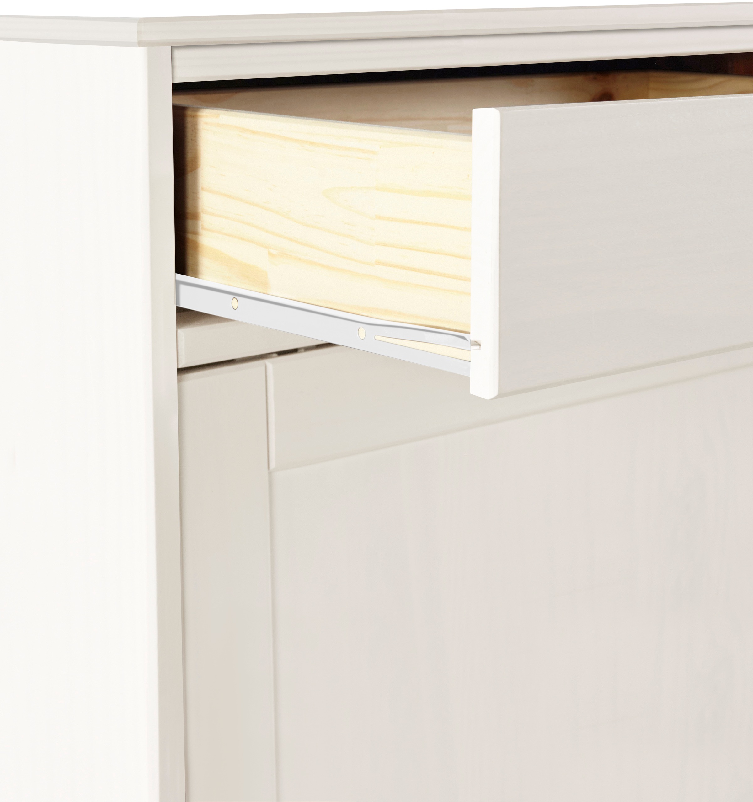 Home affaire Sideboard »Schröder«, Kommode, 2 Schiebetüren, 2 Schubkasten, aus massivem Kiefernholz