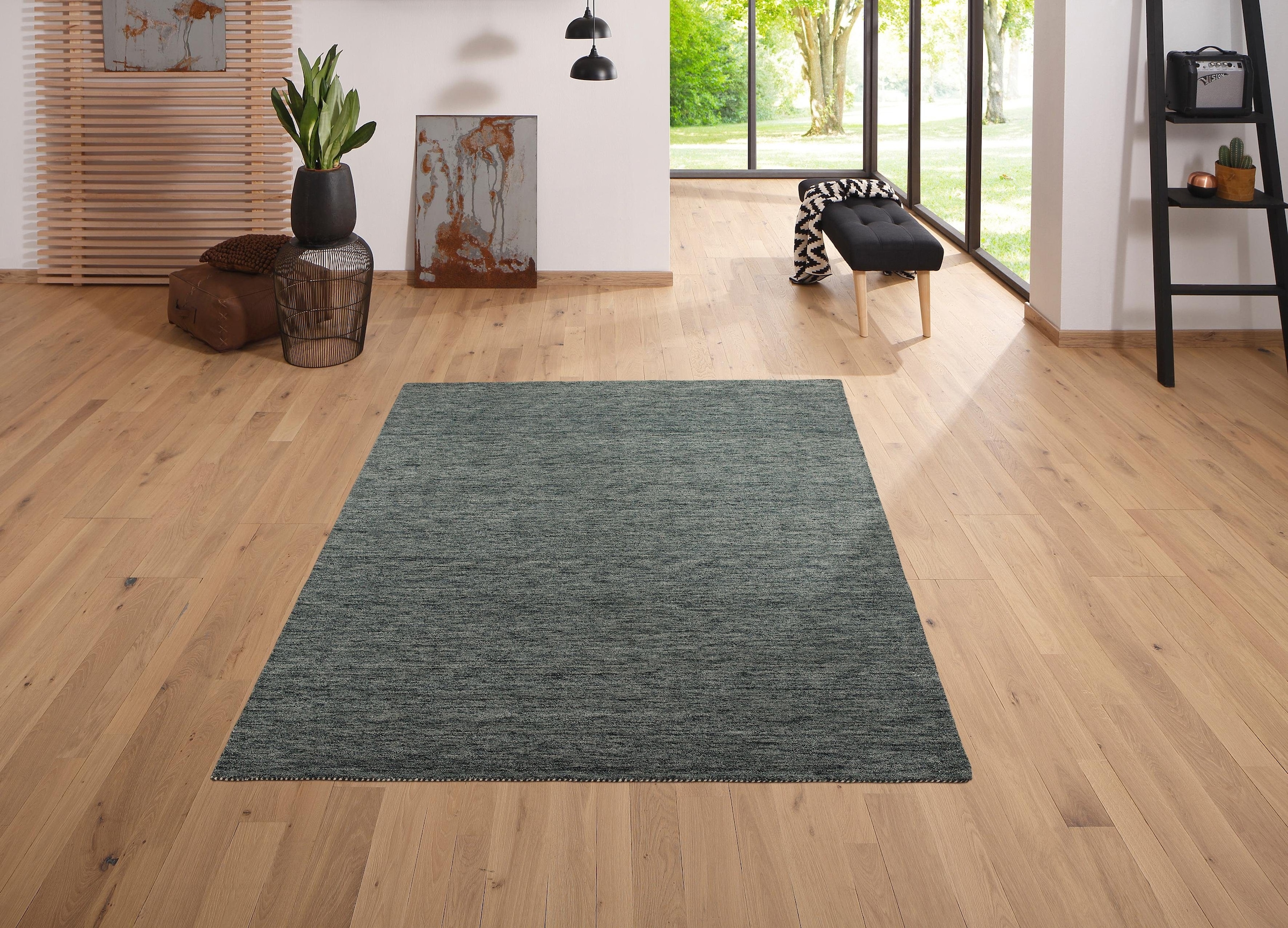 OTTO home Wollteppich "Tessa" rechteckig 15 mm Höhe reine Wolle, handgewebt günstig online kaufen