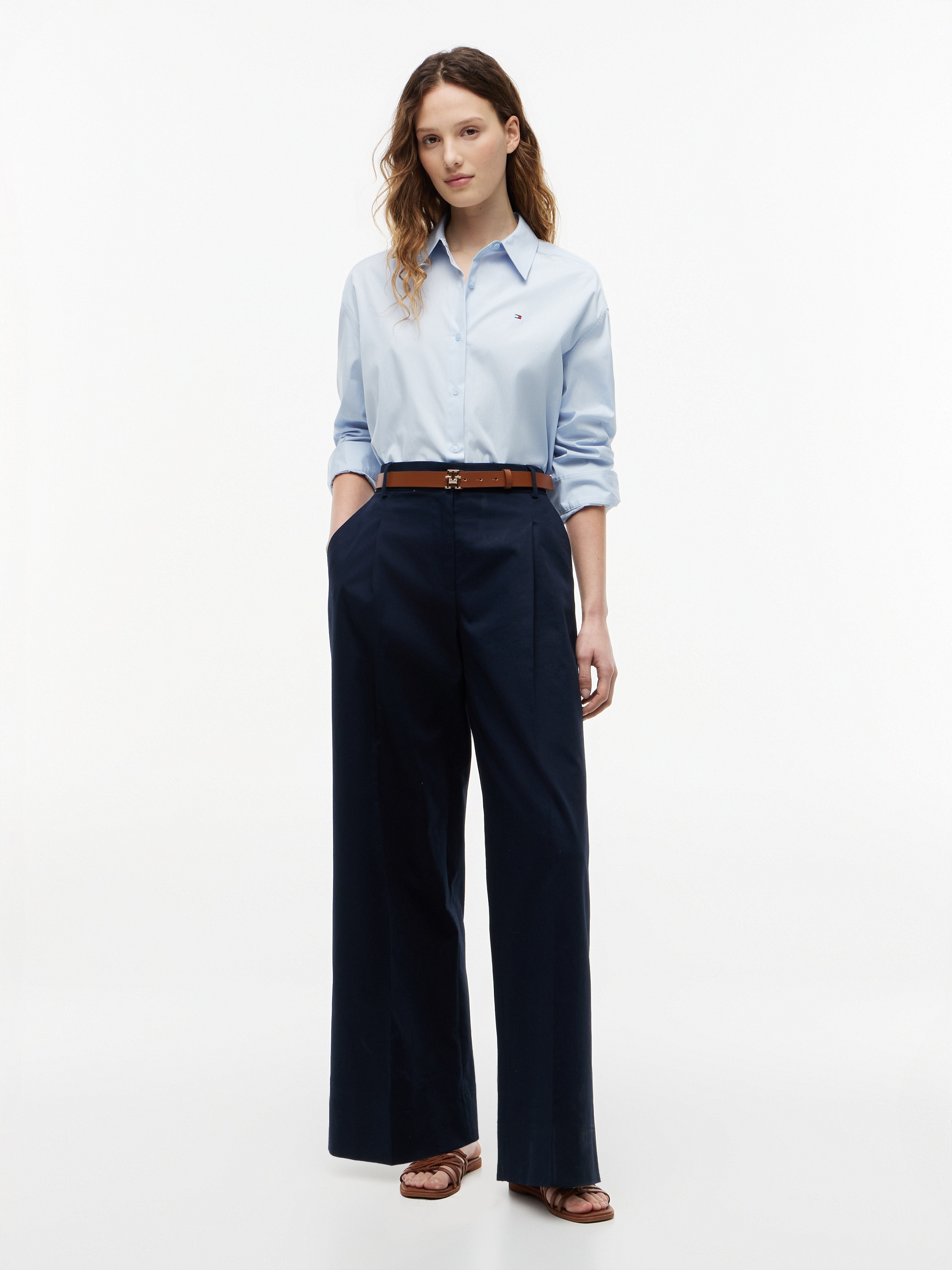 Tommy Hilfiger Hemdbluse »SUMMER POPLIN LS BOXY SHIRT« Baumwolle, Boxy Fit