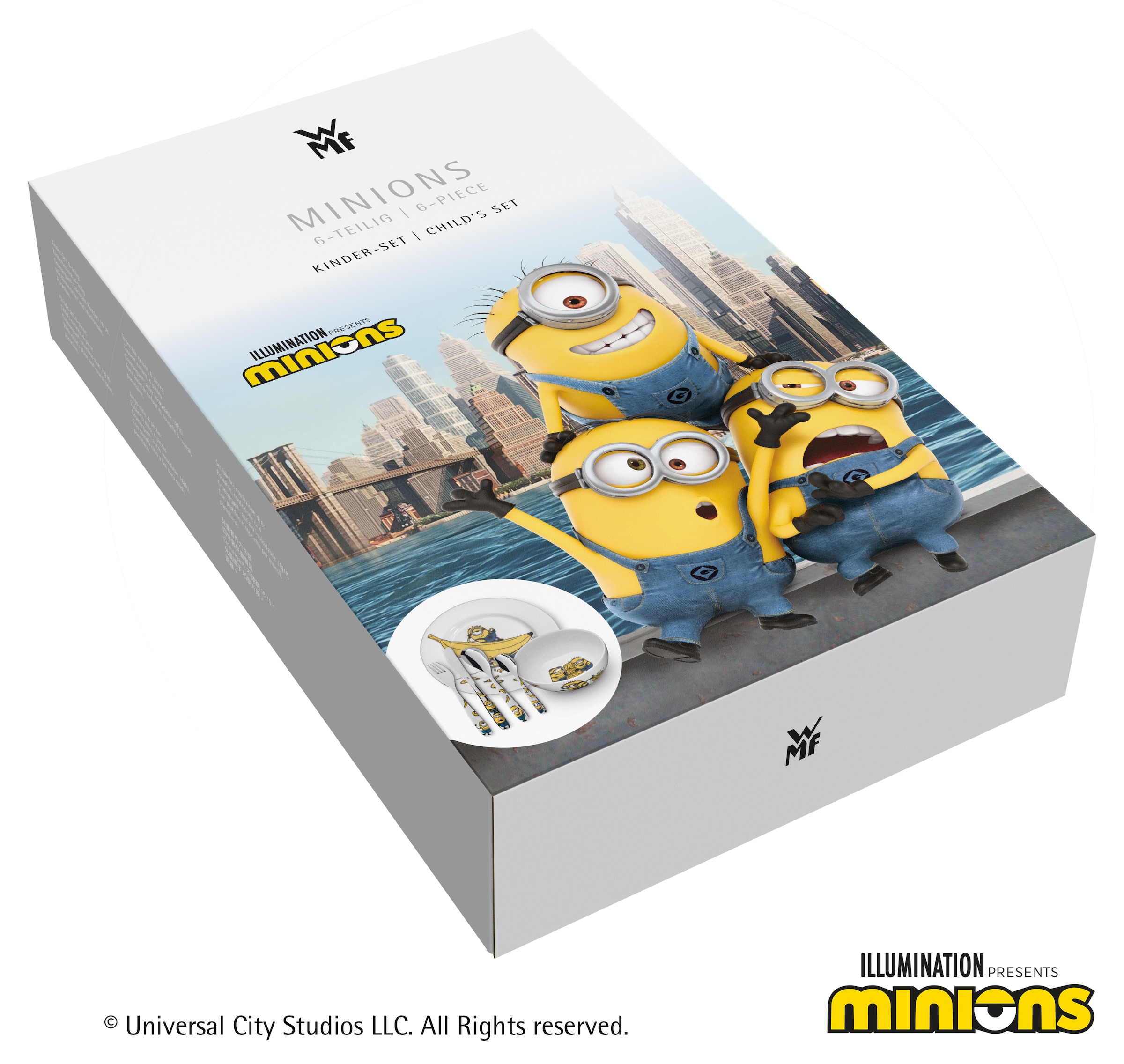 WMF Kindergeschirr-Set »Minions«, (Set, 6 tlg.), ab 3 Jahren, hygienisch, säurefest