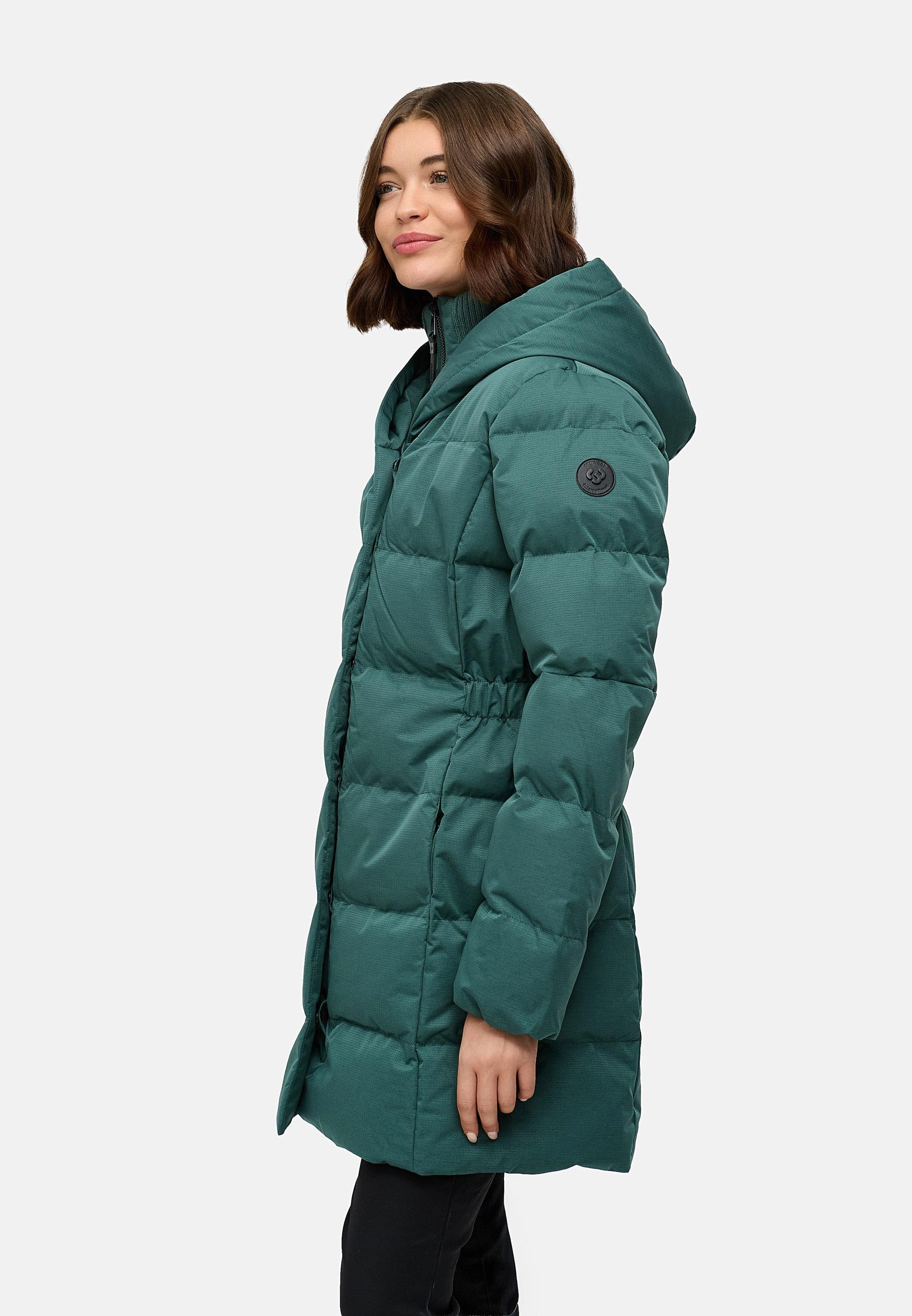 Ragwear Steppmantel »Niani YOUMODO«, Warmer Wintermantel mit hohem Kragen und Kapuze