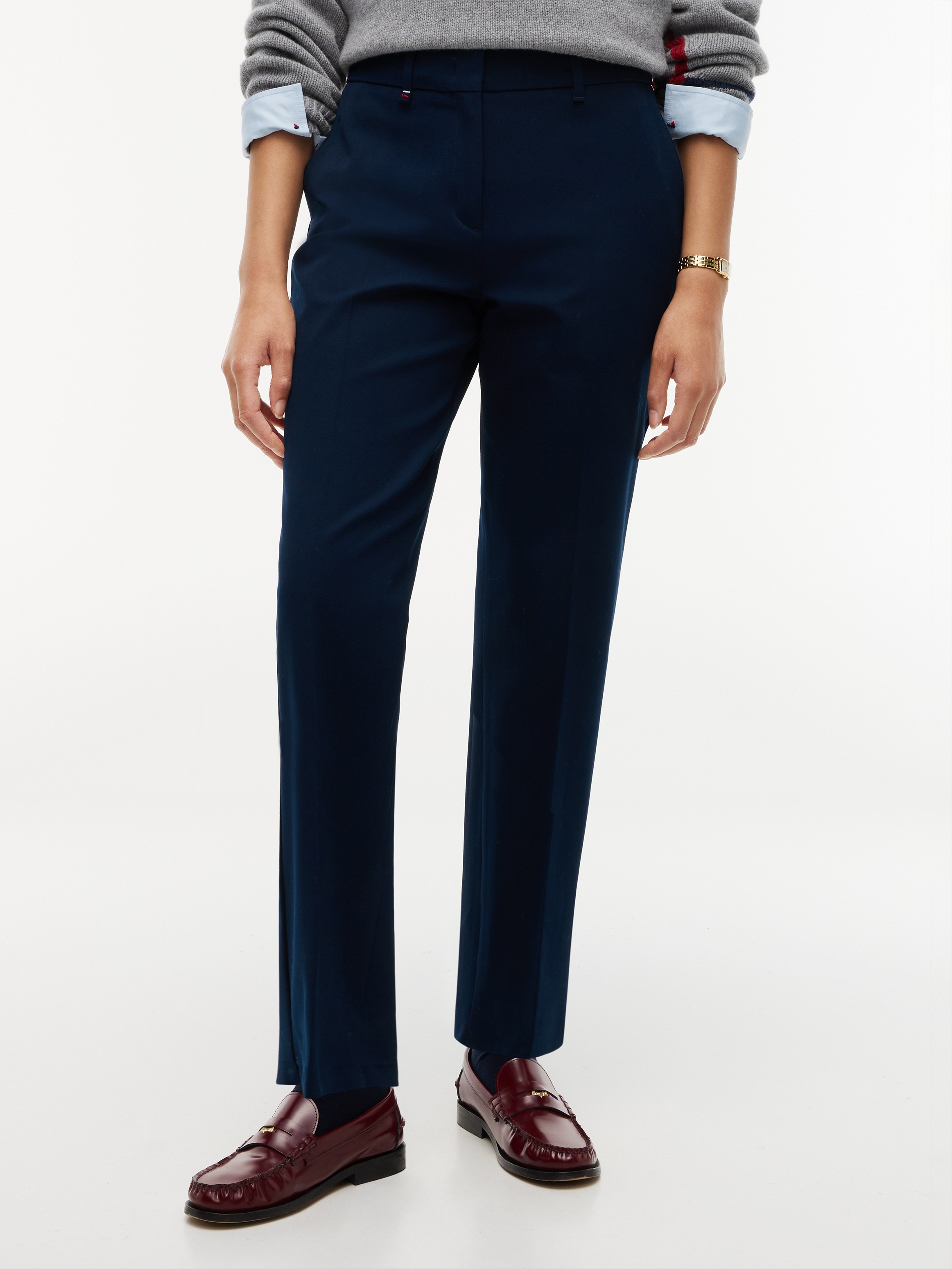 Tommy Hilfiger Anzughose "GABARDINE SLIM STRAIGHT" Baumwollmischung, slim fit