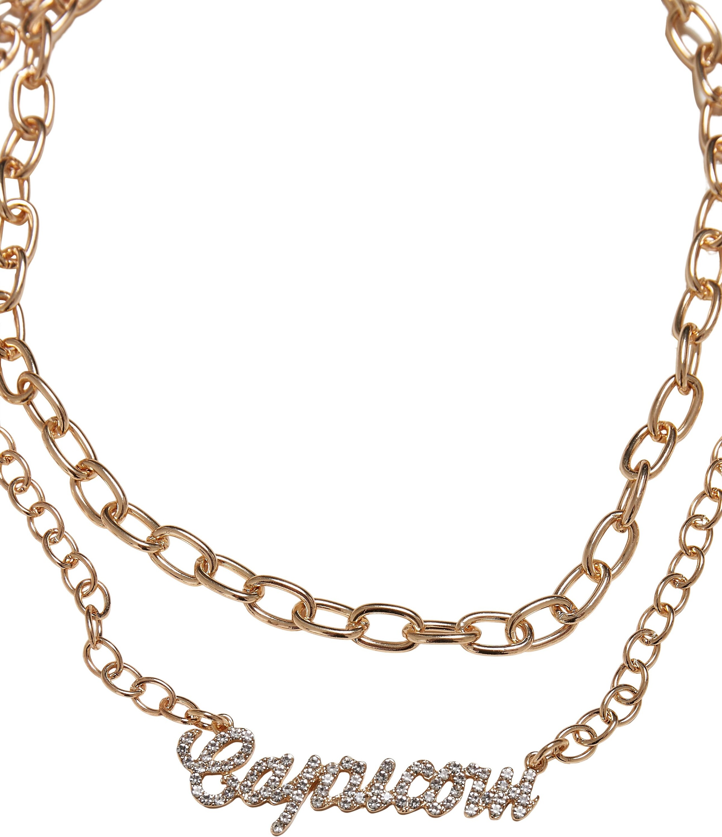 bestellen BAUR Edelstahlkette Diamond Necklace« online Golden »Accessoires URBAN CLASSICS | Zodiac