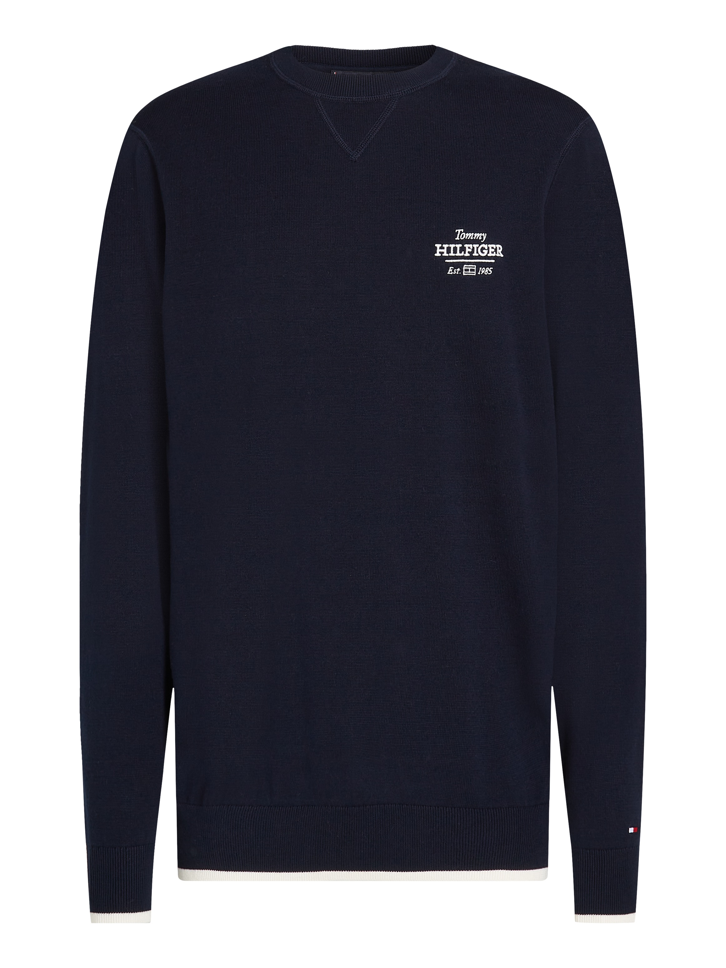 Tommy Hilfiger Rundhalspullover »GRAPHIC COTTON CREW«, mit Logostickerei