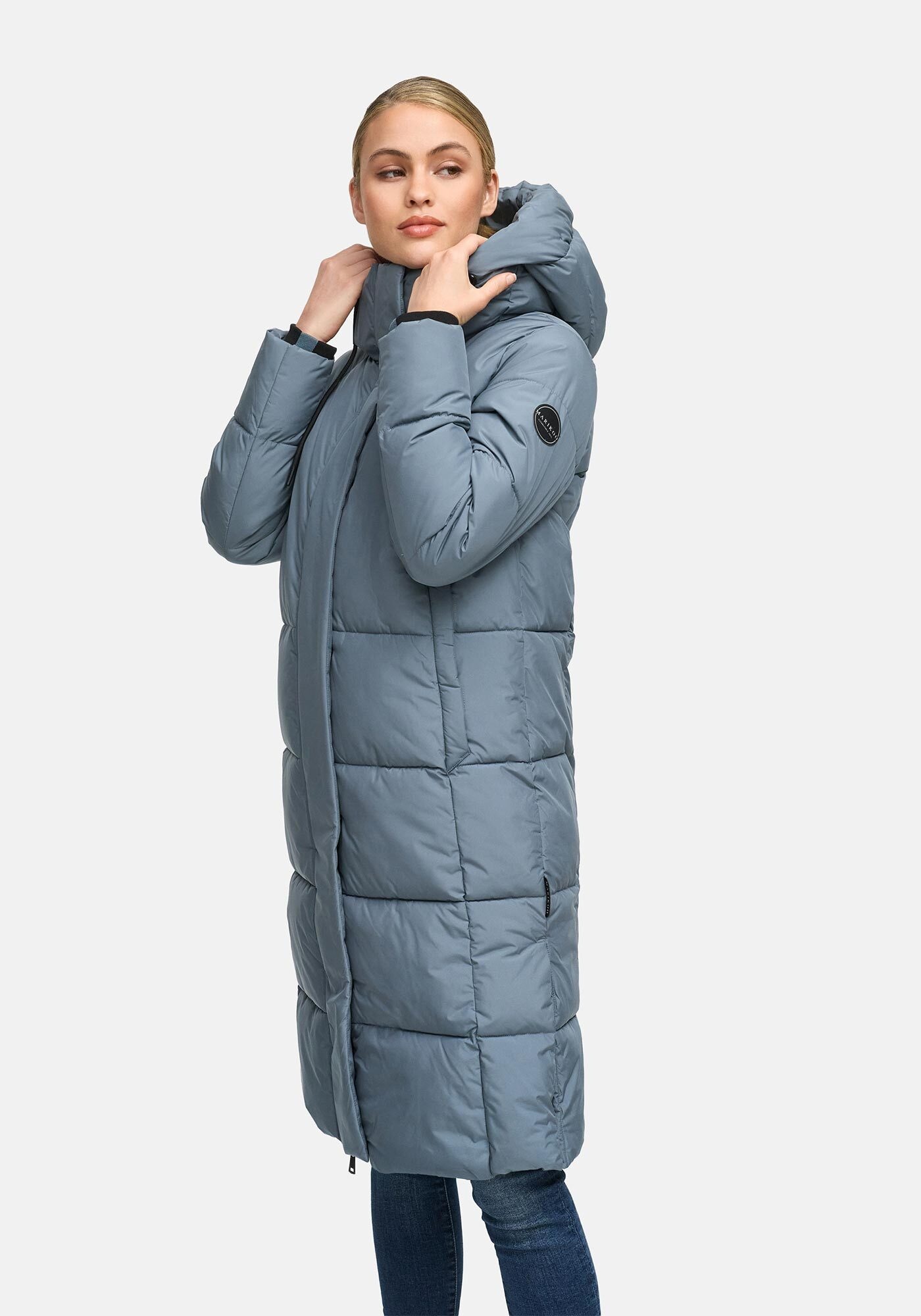 Winterjacke MARIKOO "Chumanii", Damen, Gr. S, stormyblau, Obermaterial: 100% Polyester; Futter: 100% Polyester; Wattierung: 100% Polyester; Ärmelfutter: 100% Polyester, Jacken Winterjacke, mit Belüftungsöffnungen am Jackensaum 2