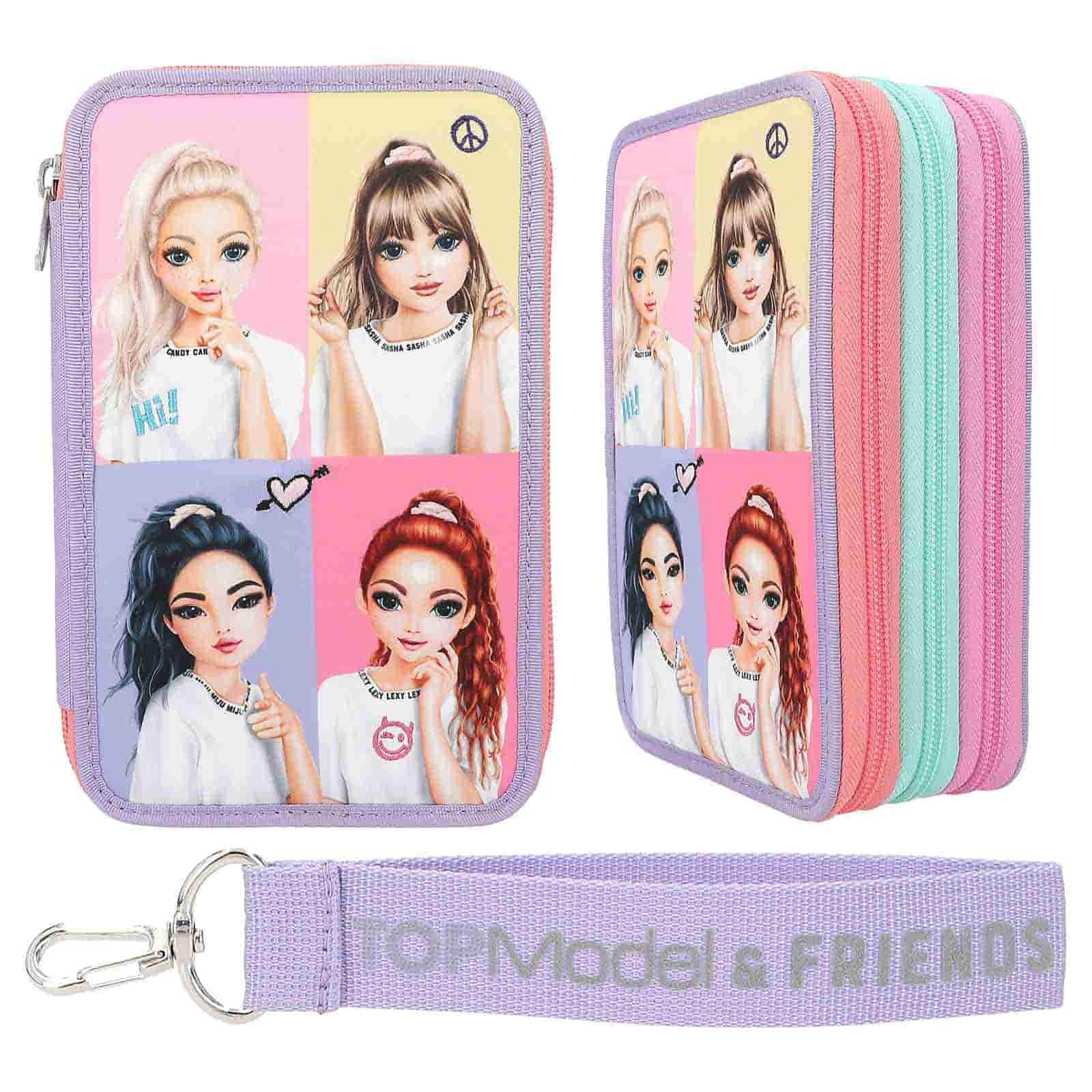 Depesche Buntstift »3-Fach Federtasche SNAP SHOTS inkl. Stifte TOPModel 20 x 13 x 7 cm bunt«