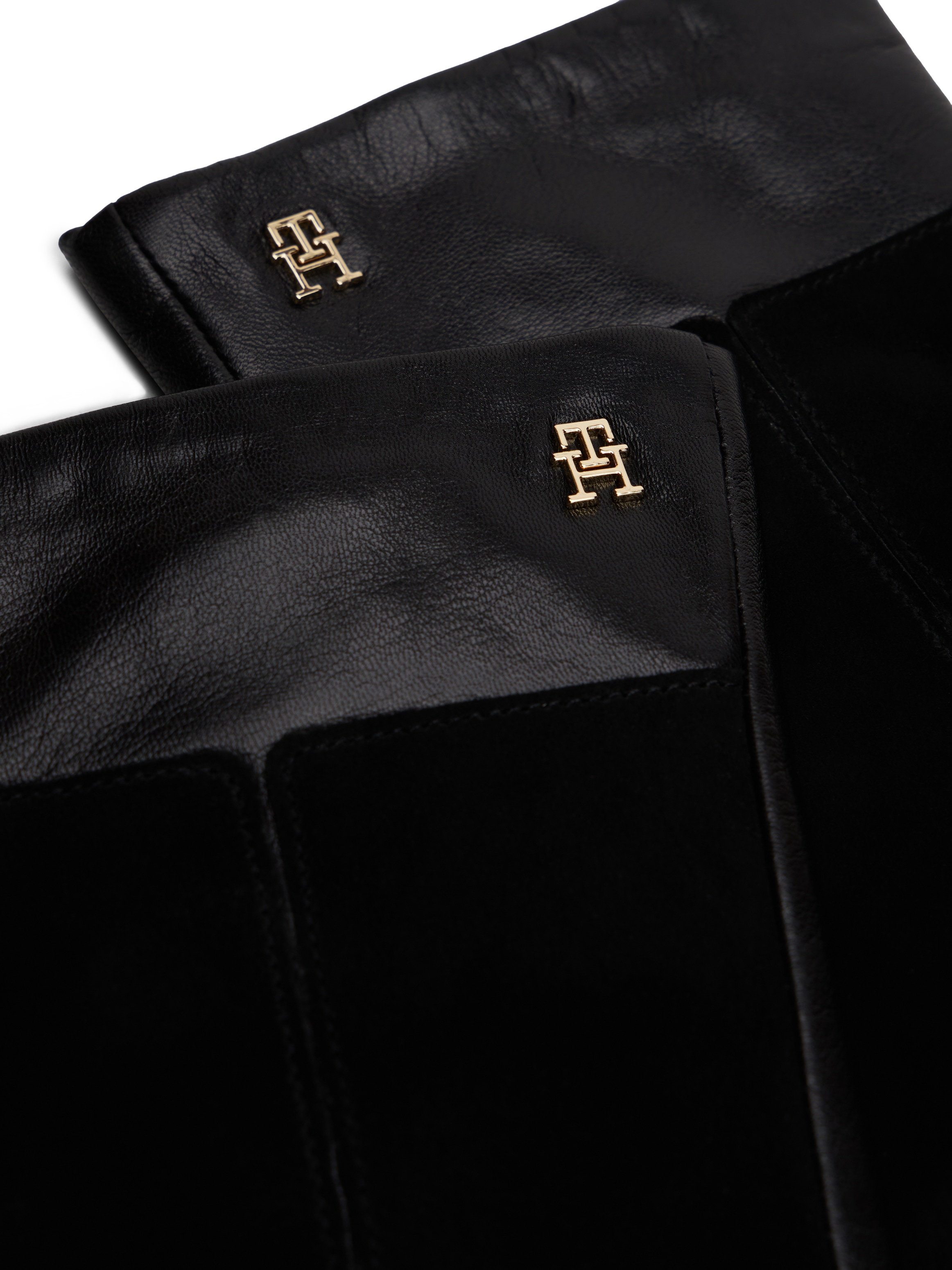 Tommy Hilfiger Lederhandschuhe »TH SUEDE LEATHER«, aus Glatt- und Wildleder, für Damen