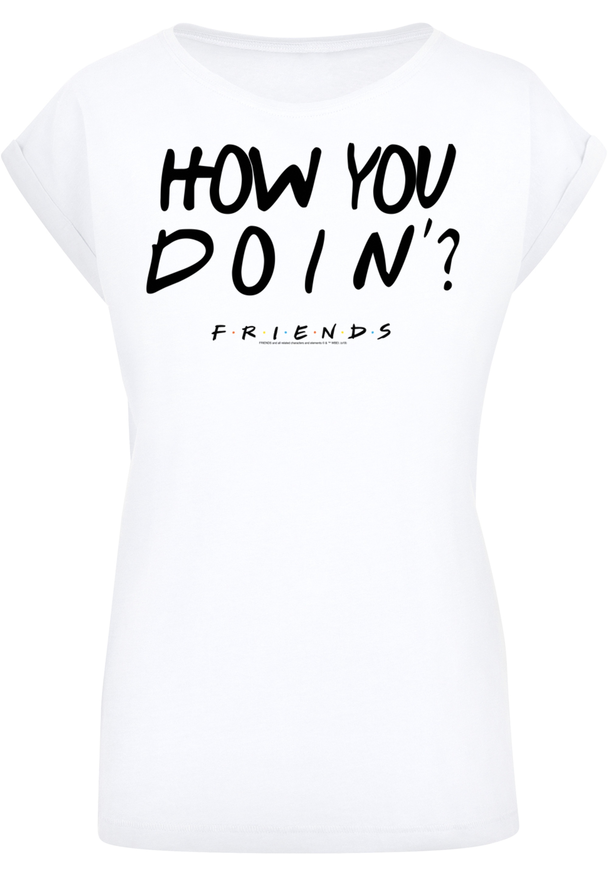 F4NT4STIC T-Shirt »FRIENDS TV Serie How You Doin?«, Damen,Premium Merch,Regular-Fit,Kurze Ärmel,Bedruckt