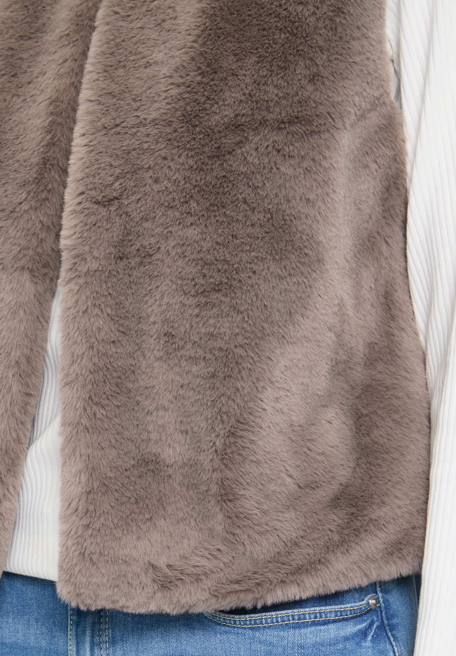 Cartoon Plüschweste »Cartoon Damen Fake Fur-Weste unifarben«