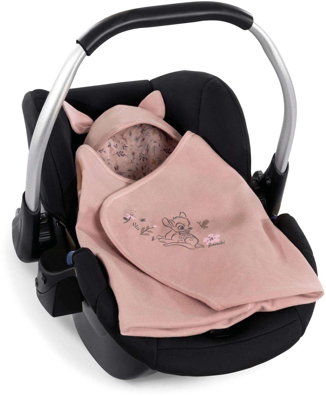 Hauck Babydecke »Baby Einschlagdecke, Snuggle N Dream Bambi Rose«, mit Kapuze