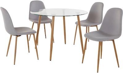 INOSIGN Essgruppe »Miller«, (Set, 5 tlg.), Glastisch mit 4 Stühlen (Webstoff) kaufen