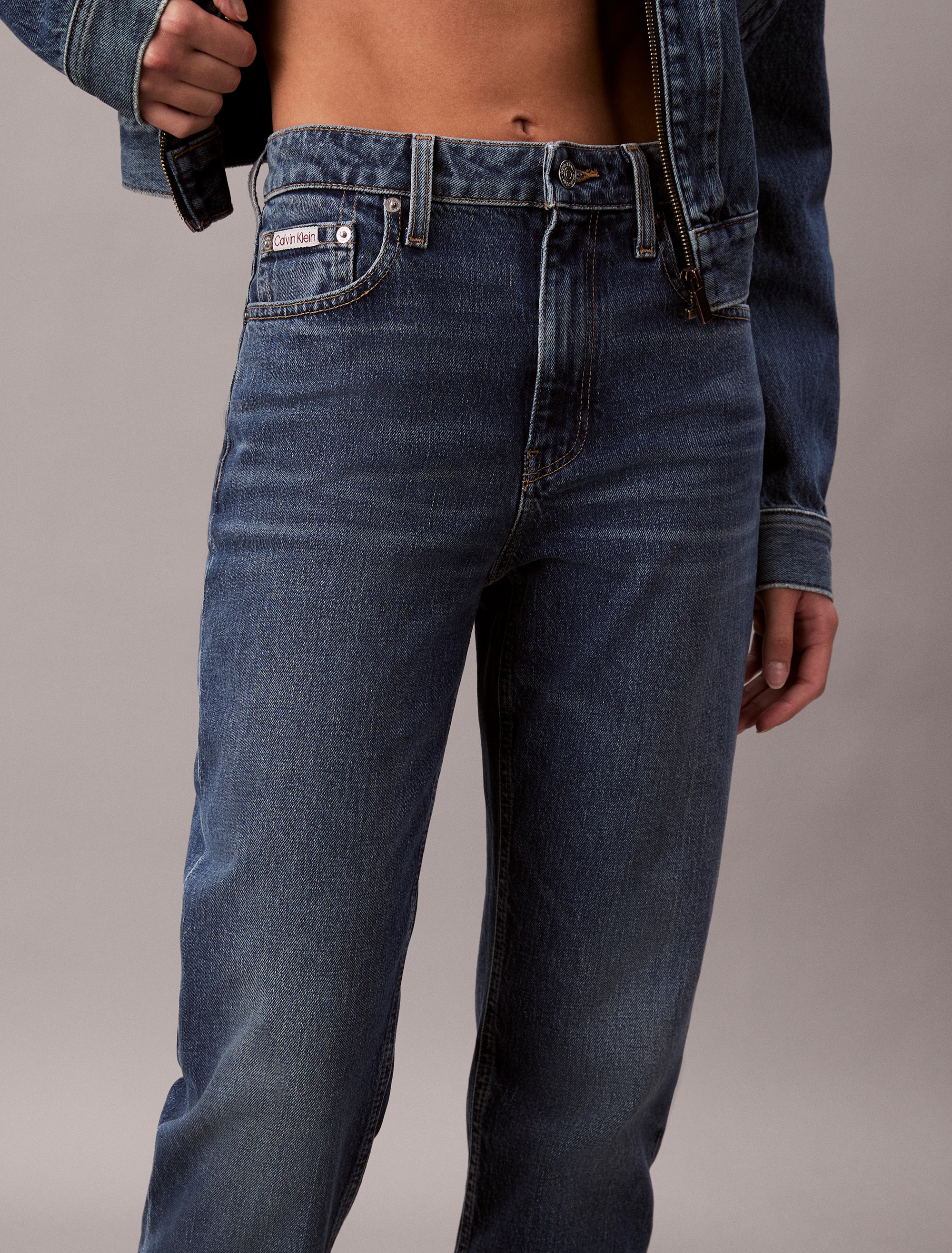 Calvin Klein Jeans Straight-Jeans »HGH RS STRGHT CK ESS« Mit Gürtelschlaufen