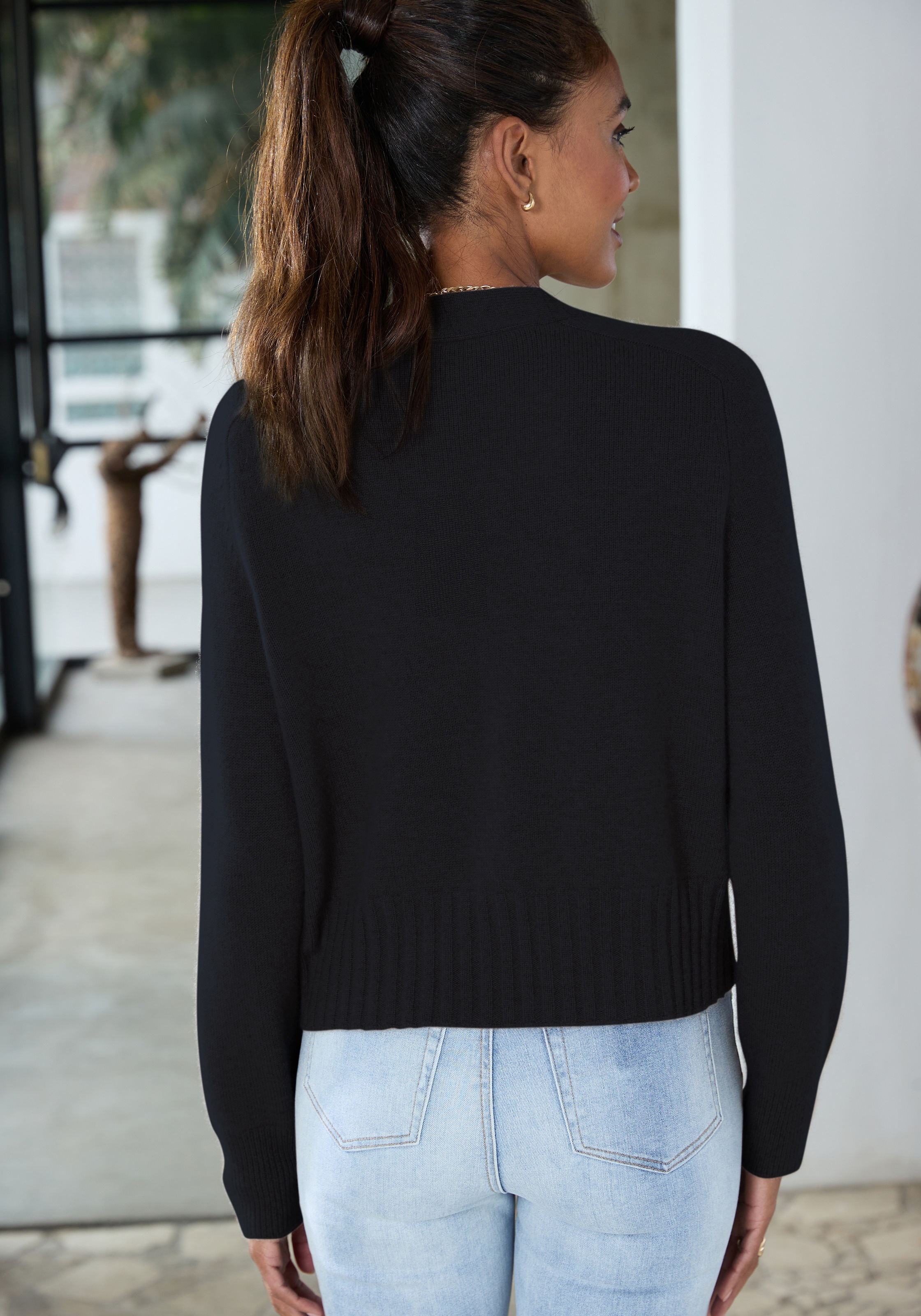 Thumbnail - LASCANA Strickjacke, weiche Kaschmirstrickjacke mit V-Ausschnitt