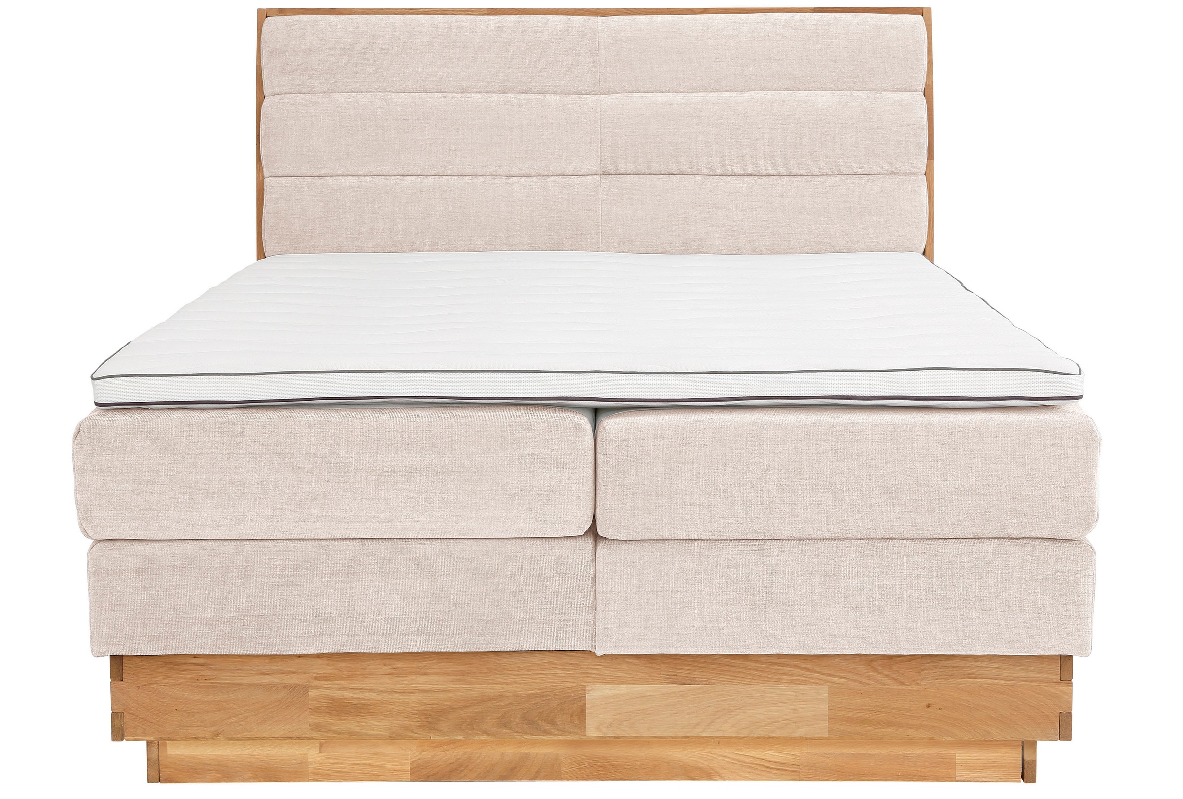 OTTO products Boxspringbett »Jenna«, ohne LED-Beleuchtung, mit zertifizierten, recycelten Bezugsstoffen