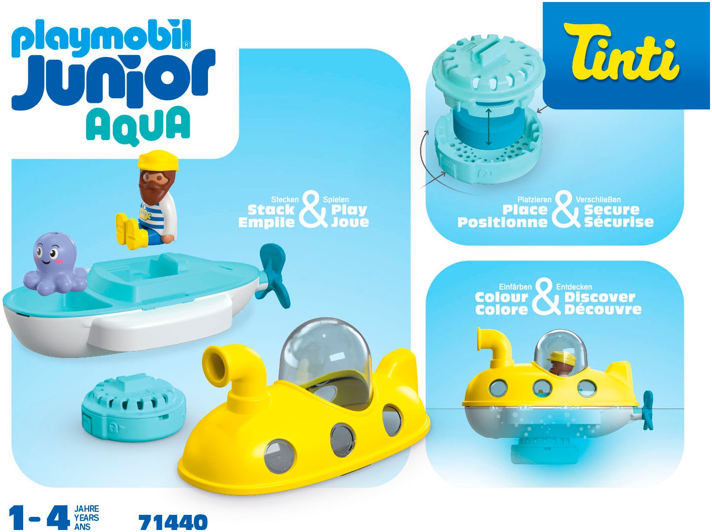 Playmobil® Konstruktions-Spielset »Buntes U-Boot (71440), JUNIOR AQUA & Tinti« Made in Europe