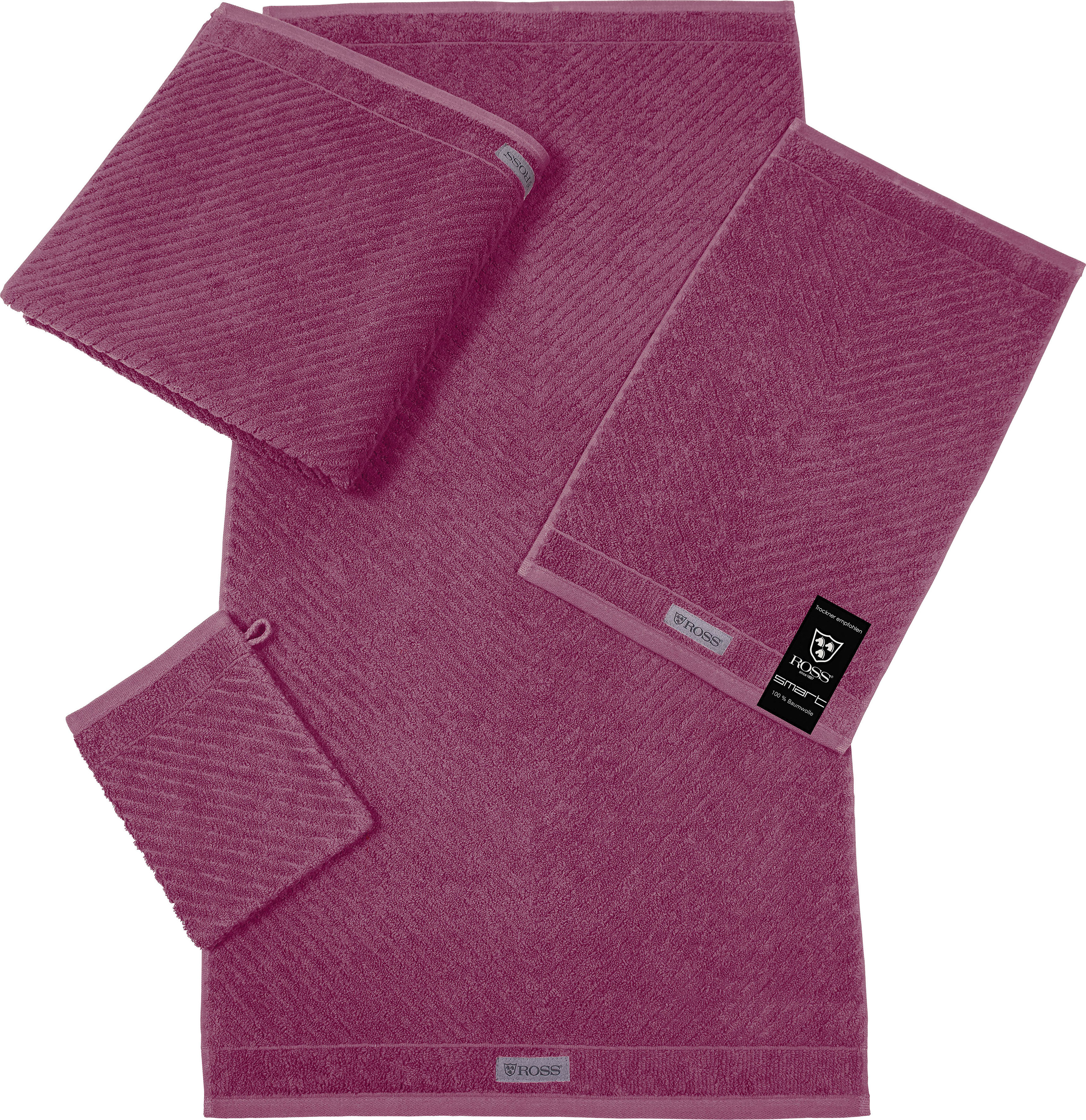 Thumbnail - ROSS Waschhandschuh "Smart", (6 St.), Uni-Rippe mit Velourslabel