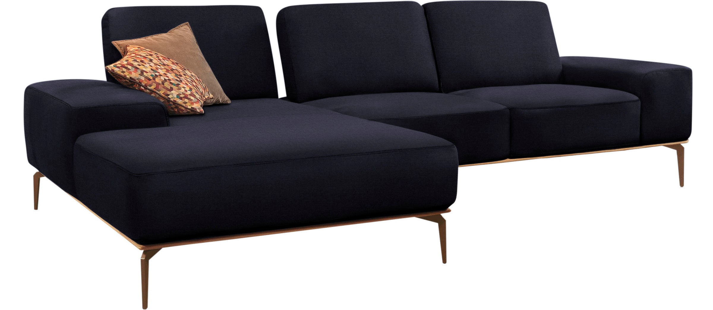 W.SCHILLIG Ecksofa "run, Designsofa mit tollem Sitzkomfort, L-Form" mit Hol günstig online kaufen