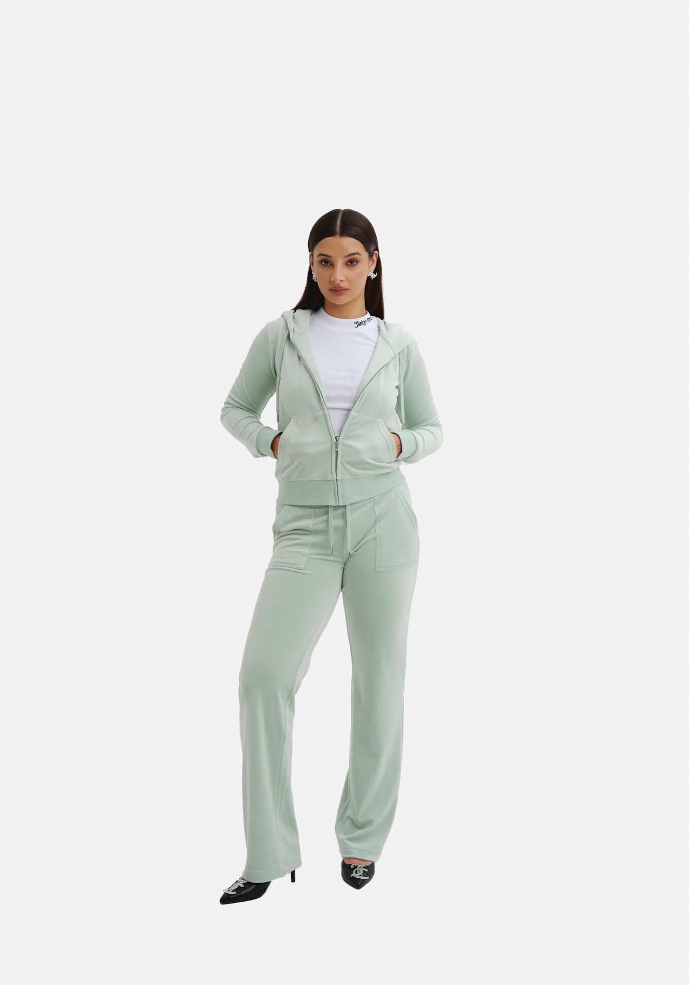 Juicy Couture Sweathose »DEL RAY Damen«, Trainingshose Damen, Sweathose, Velour, Jogginghose mit Glitzer, Sale