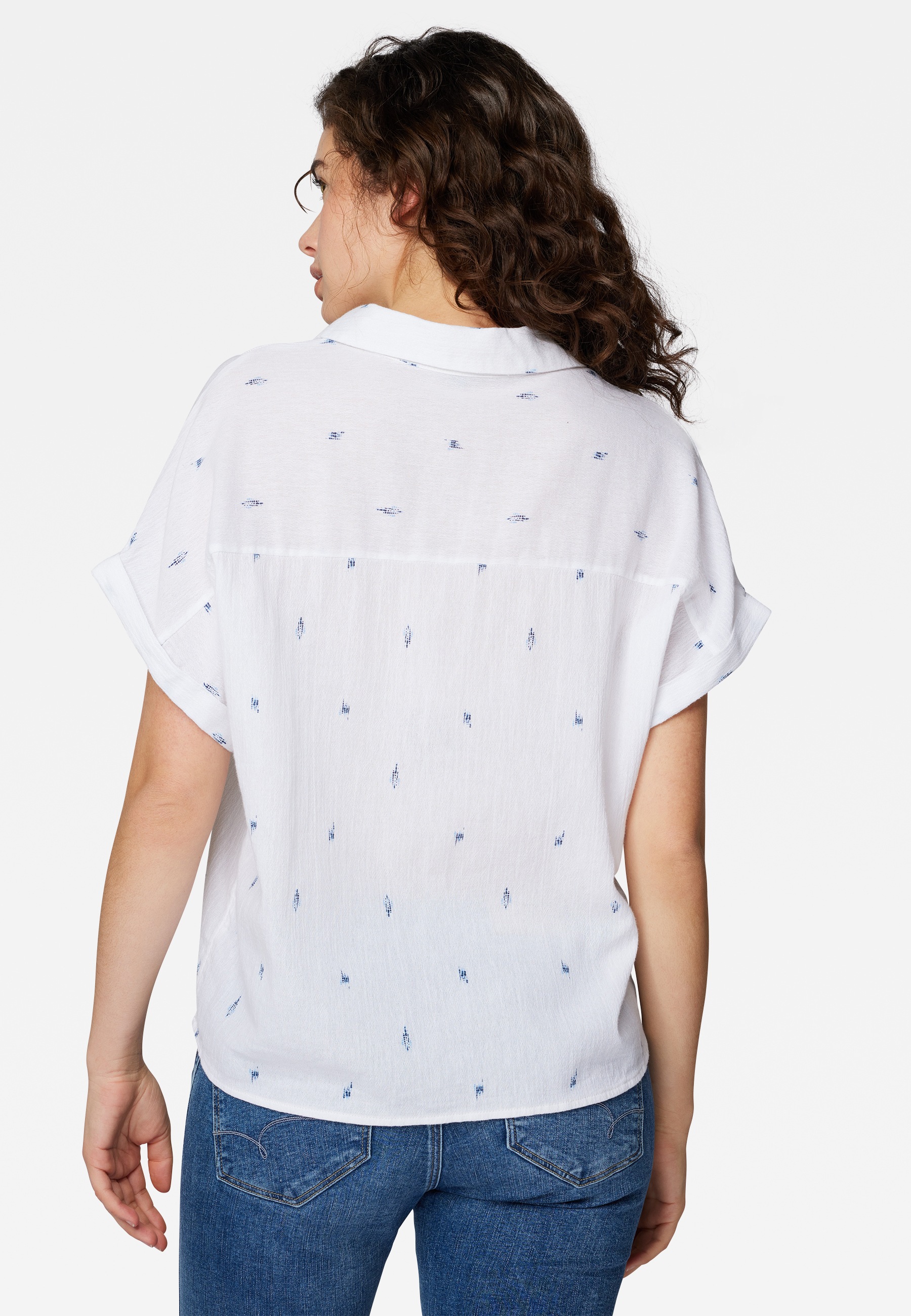 Mavi | BAUR SHIRT«, kaufen Bluse Print mit online »SHORT Kurzarm SLEEVE Bluse Klassische