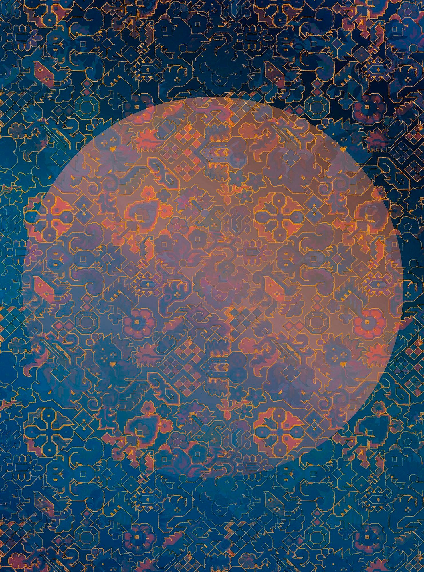 Komar Vliestapete "Digitaldruck Vlies - La Lune - Größe 200 X 270 Cm" Bedruckt Glatt Wohnzimmer, Schlafzimmer