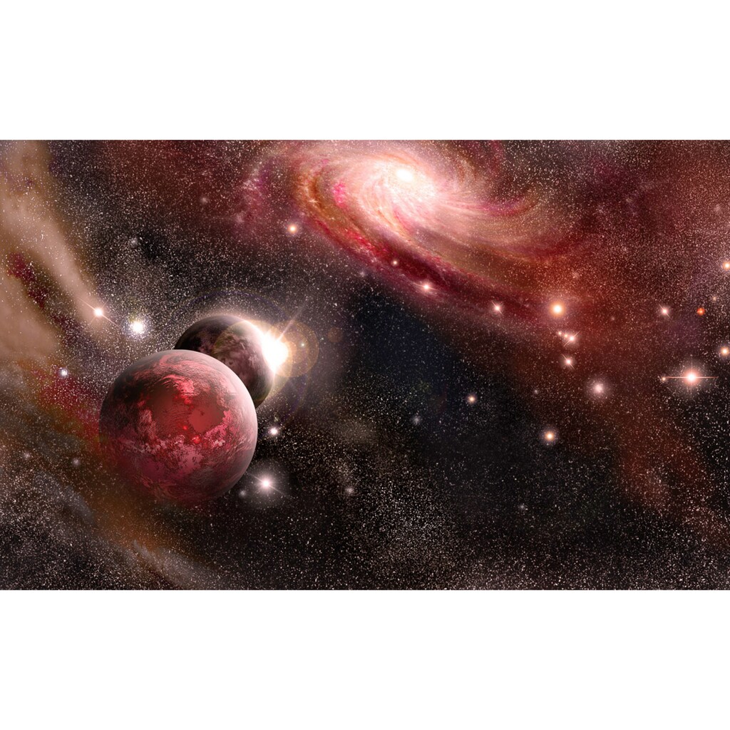 Papermoon Fototapete »universum mit Planeten«