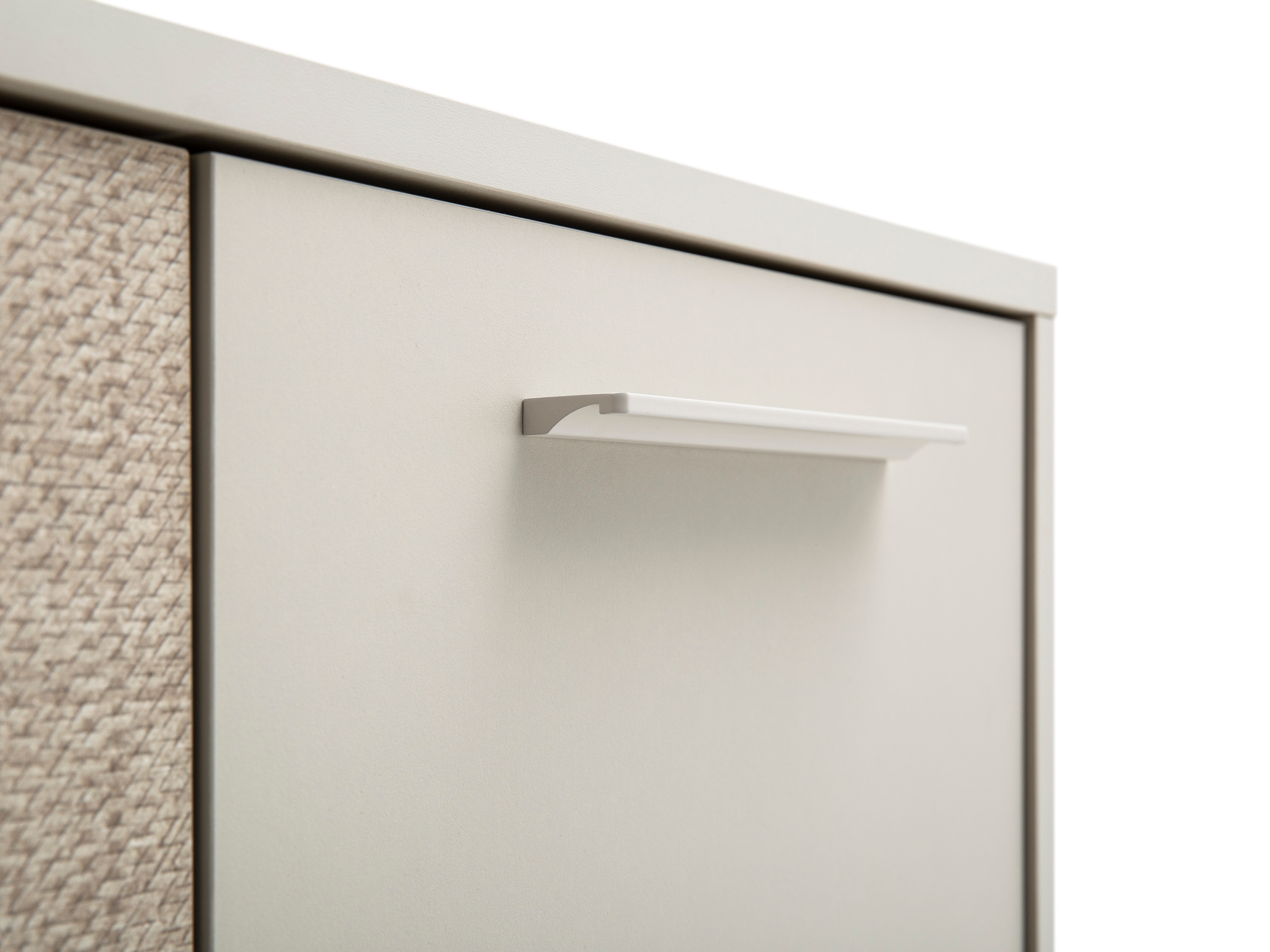 Schildmeyer Midischrank »Edno Highboard, Breite 59 cm«, (1 St.), Fronten in Canasta-Dekor mit Korbgeflecht-Design