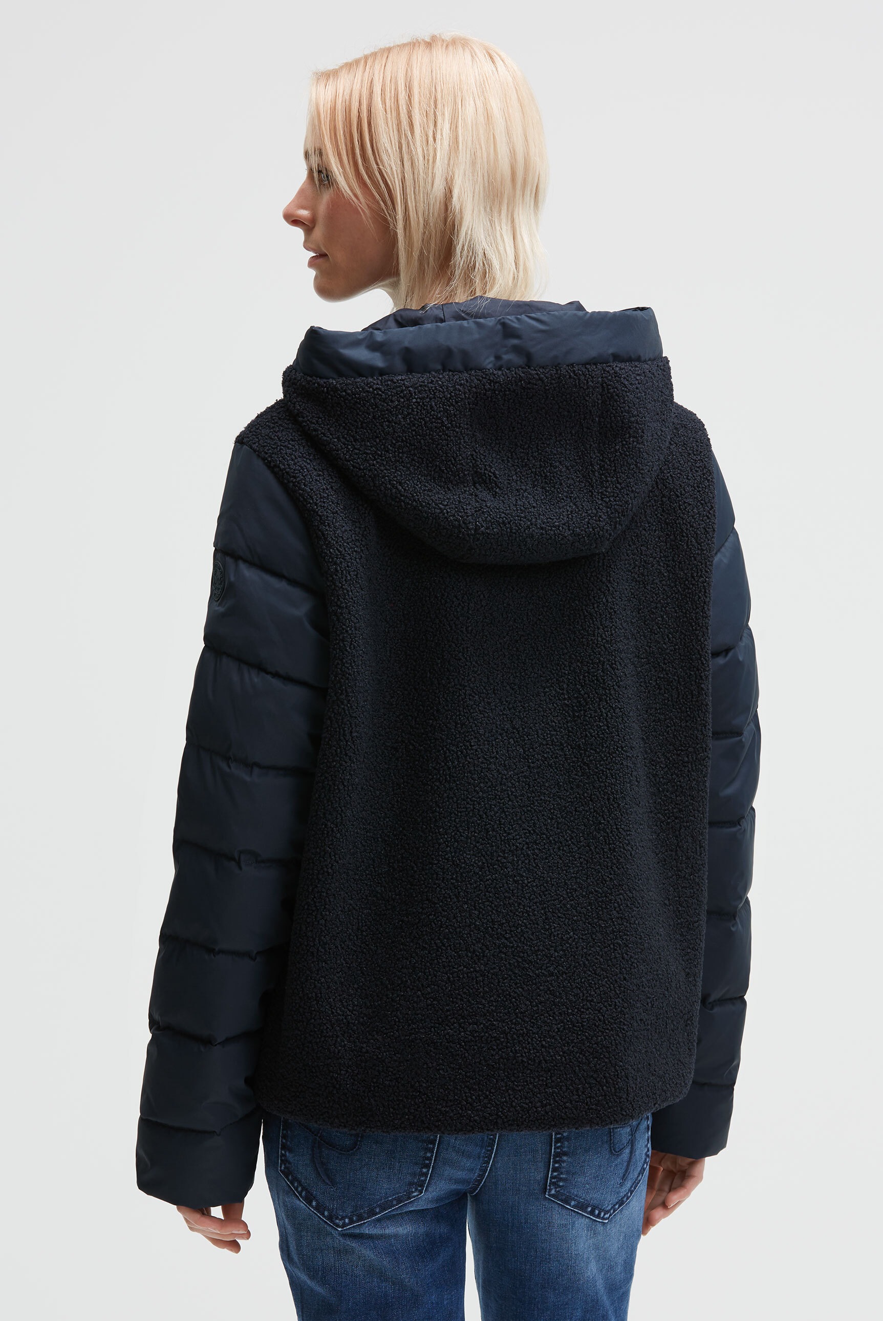 SOCCX Fleecejacke mit Kapuze mit Windbreaker-Bündchen