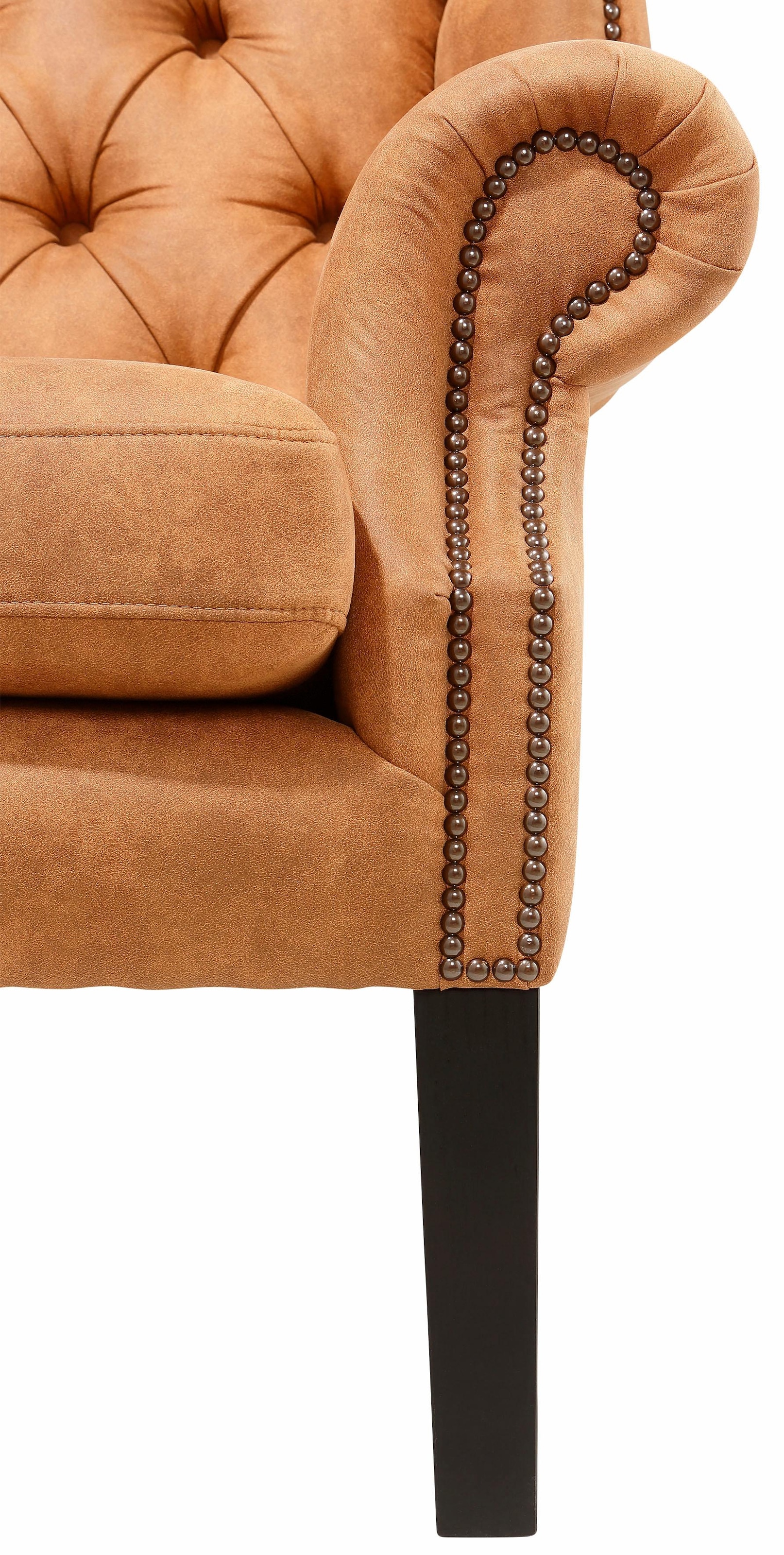 Home affaire Sessel »Bedford Ohrensessel Chesterfield«, mit aufwendiger Knopfheftung und geschwungenen Armlehnen