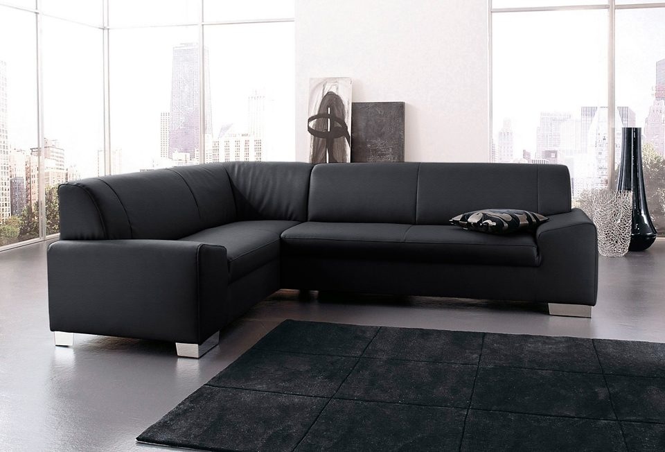 DOMO collection Ecksofa "Alisson, zeitlose Optik, flache Armlehnen, L-Form" günstig online kaufen