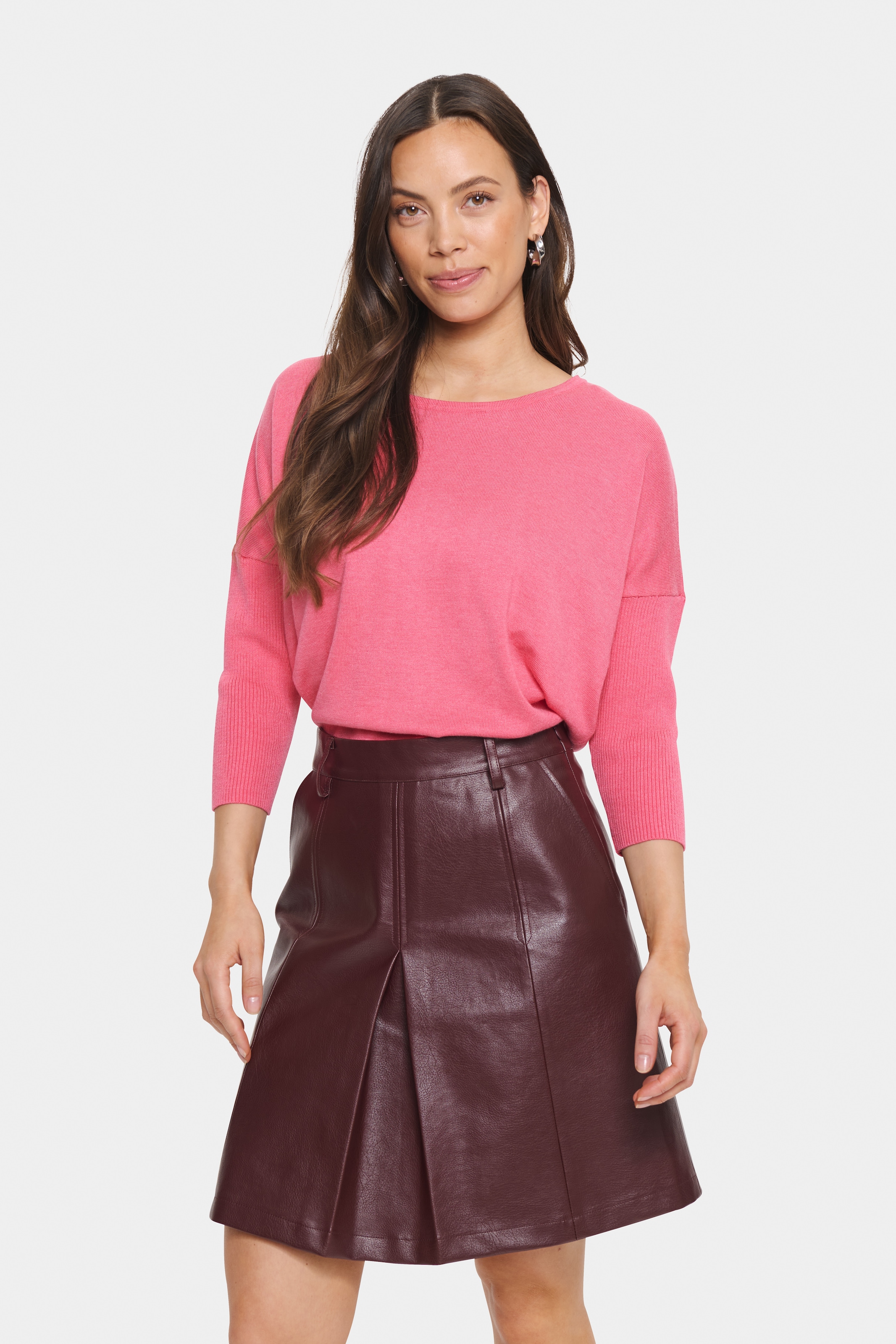 Saint Tropez Rundhalspullover "A2561, MilaSZ R-Neck" Viskosemischung, Casua günstig online kaufen