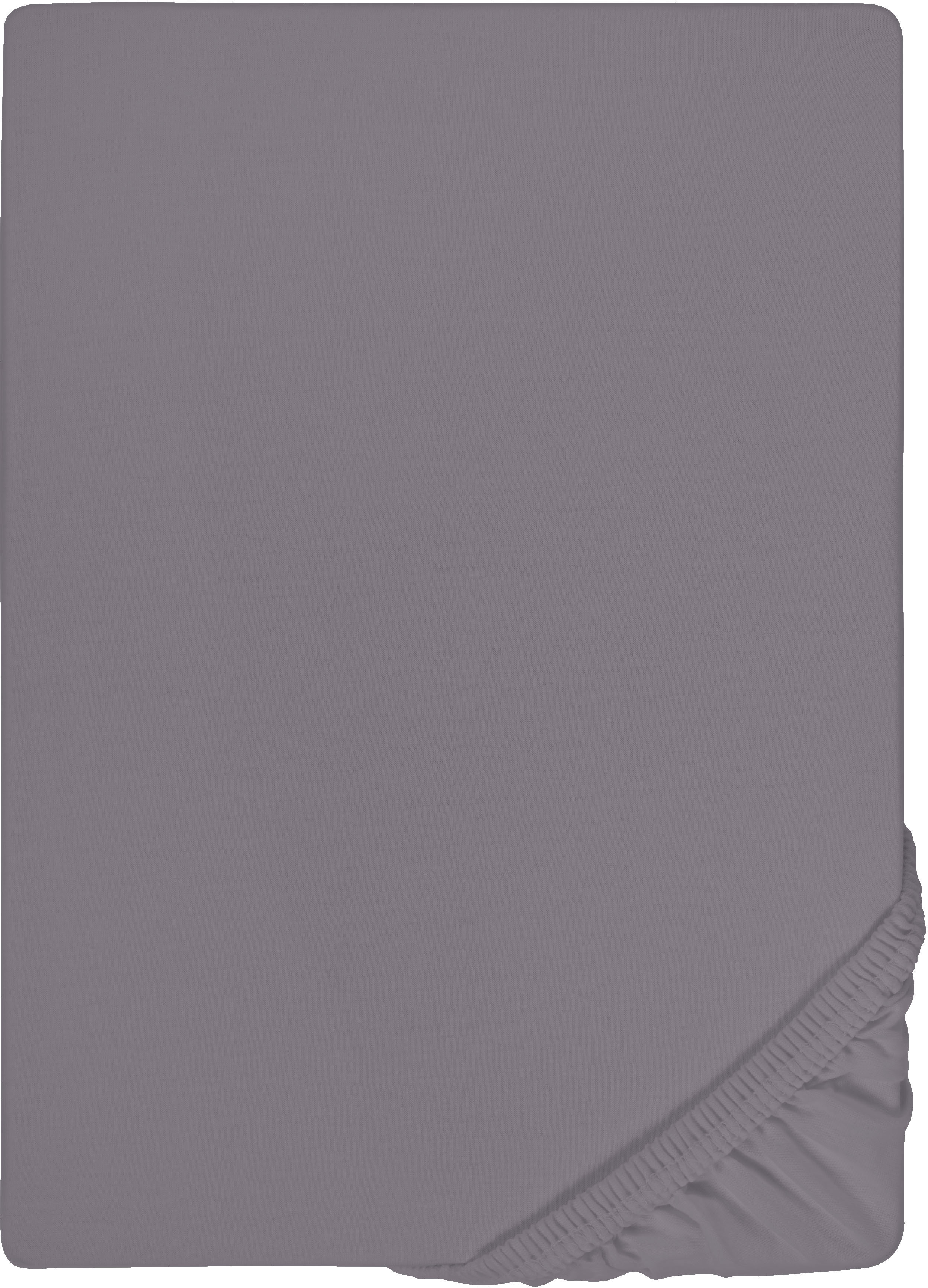 Biberna Spannbettlaken "0077866 Deluxe Jersey-Elastic Spannbetttuch 97% Baumwolle" Jersey mit Elasthan, Rundumgummi, bügelfrei, ab Größe 90 x 190 cm i