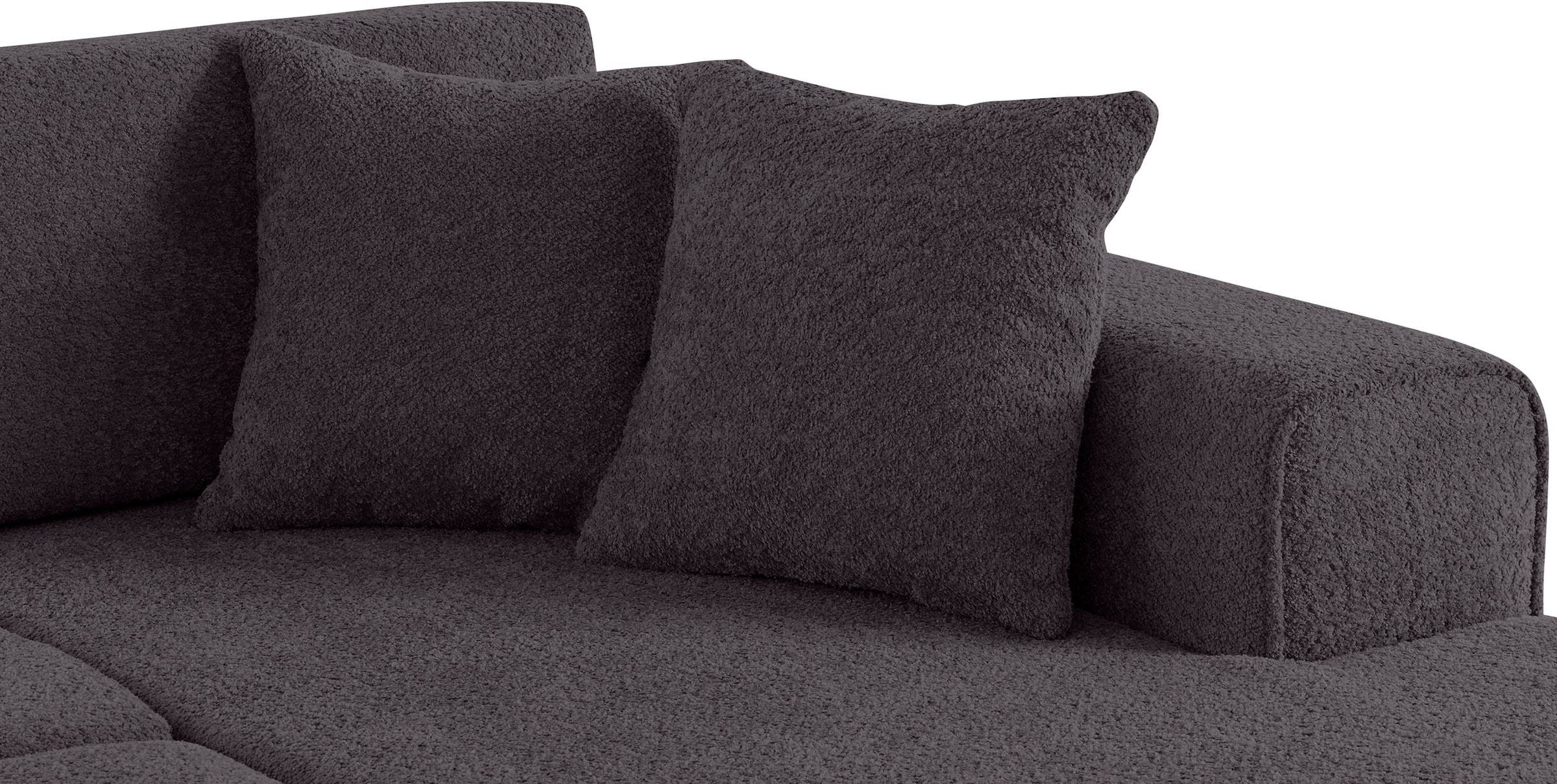 Guido Maria Kretschmer Home&Living Ecksofa »Györ«, L-Form, wahlweise mit Bettfunktion und Bettkasten incl. 2 Zierkissen