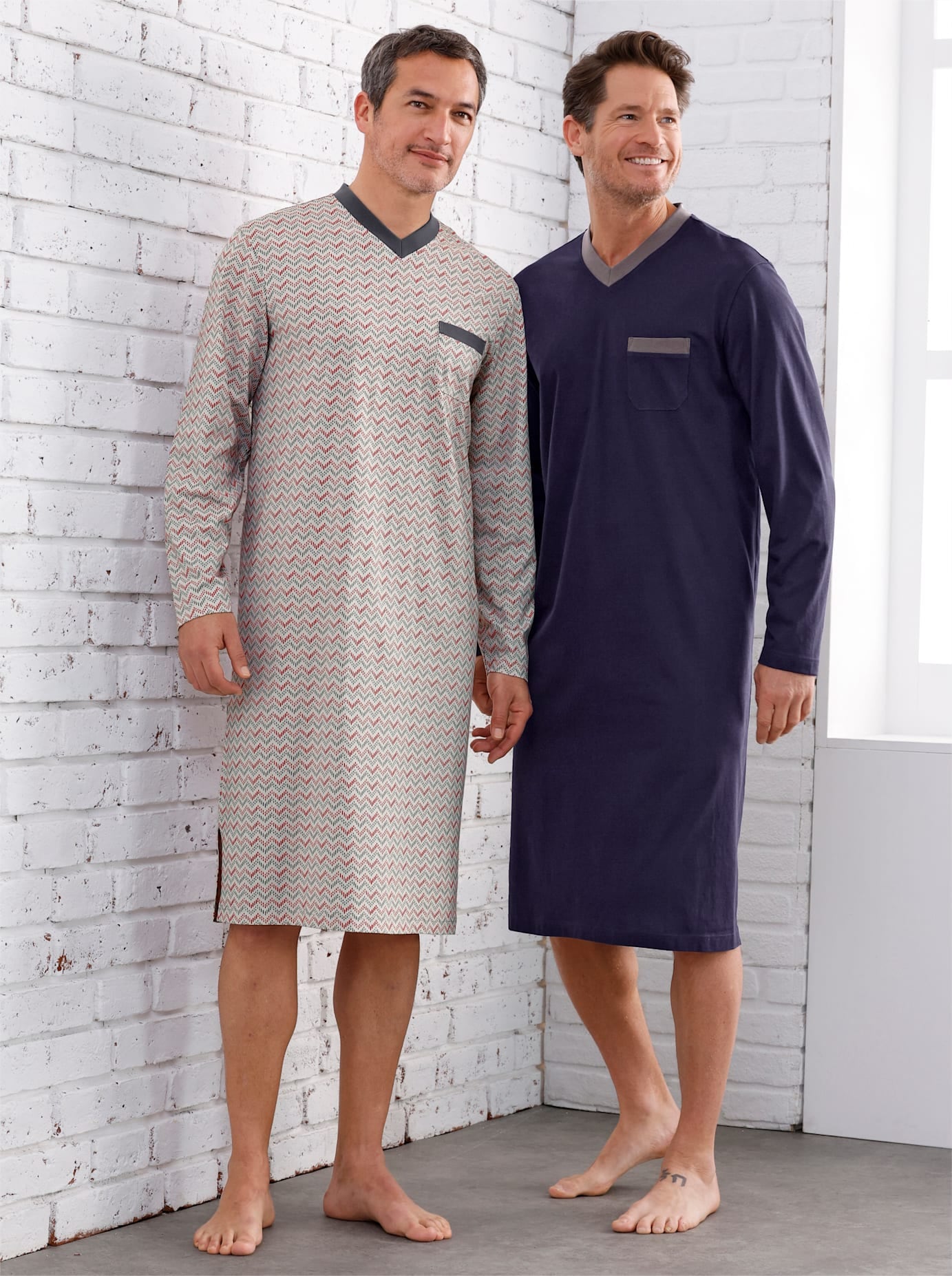 Nachthemd "Nachthemden" Brusttasche günstig online kaufen