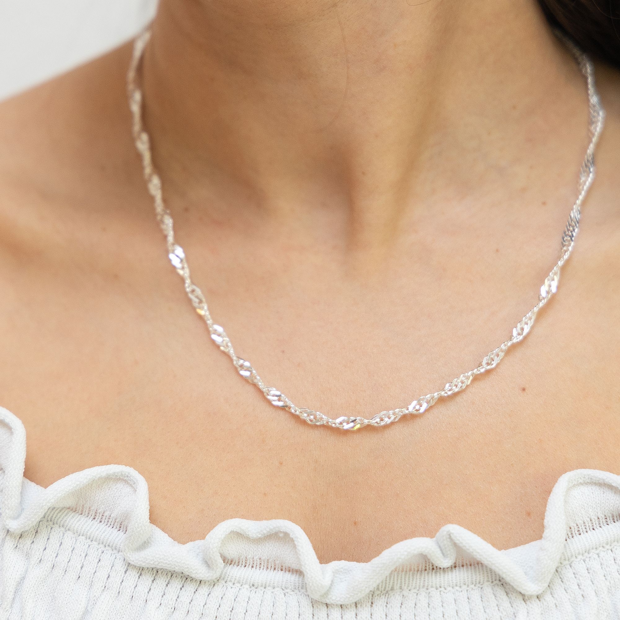 Zeeme Collierkettchen »Silber 925 Singapurkette 45cm lang«