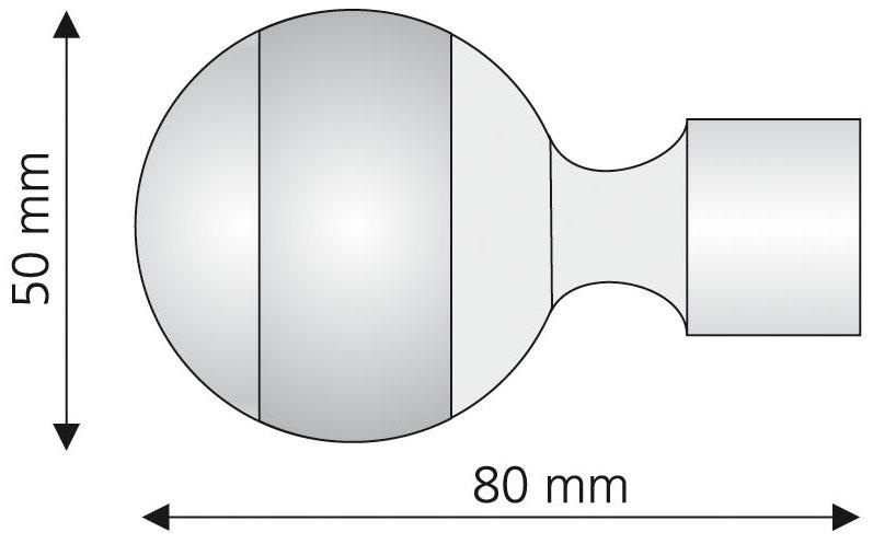 Liedeco Gardinenstangen-Endstück "Power" für Gardinenstangen Ø 20 mm günstig online kaufen